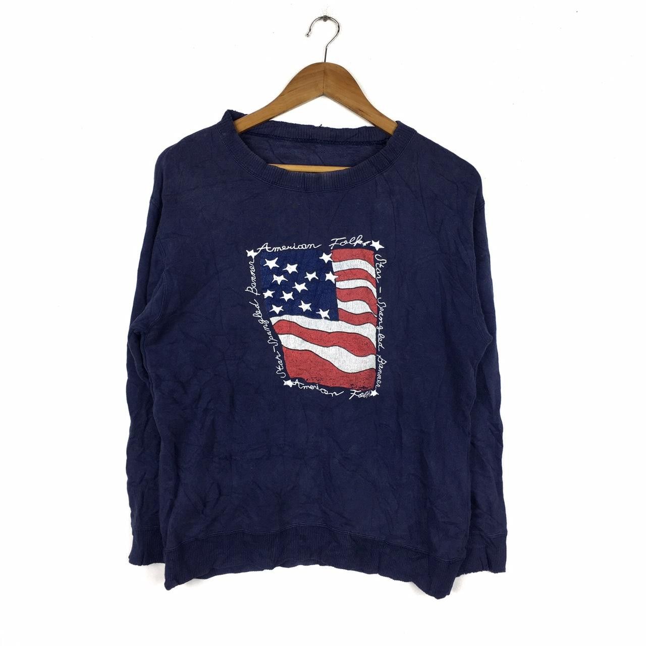 Vintage Vtg AMERICAN FOLK Singer Concert Tour Band USA Flag Size US M / EU 48-50 / 2 - 1 Thumbnail
