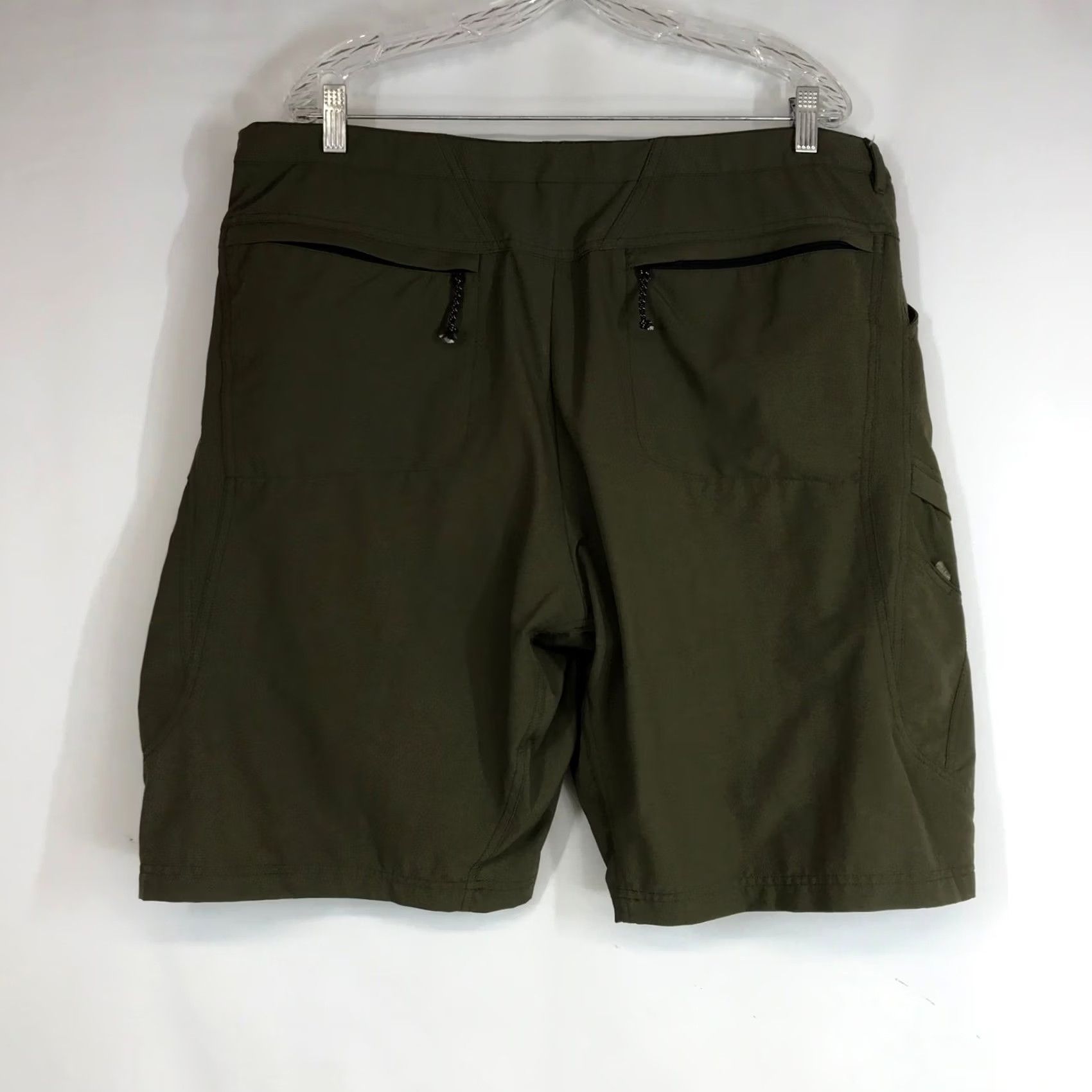 Vintage Navora Men's Olive Green Cargo Shorts XL Nylon Spandex Outdoor Athletic Pockets Belted Quick Dry Breathable Summer Spring Fall Hiking Cycling Bike Size US 36 / EU 52 - 4 Thumbnail