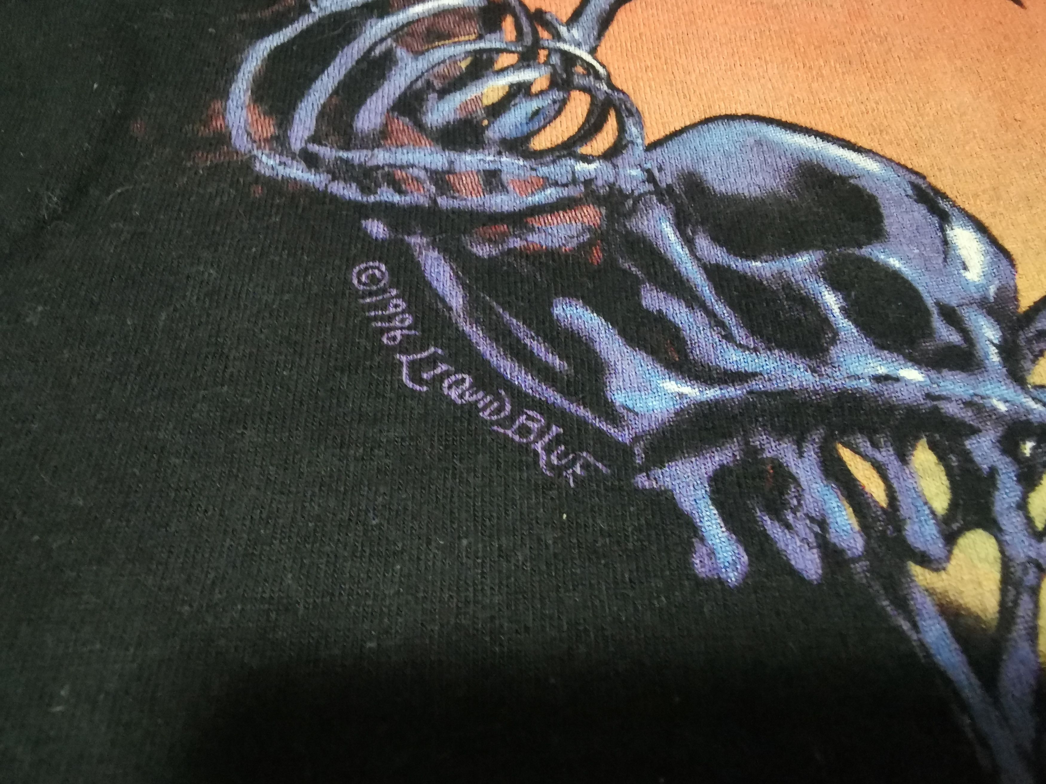 Liquid Blue Vintage 1996 LIQUID BLUE Skeletons Demons Battle Sword Hell Size US XL / EU 56 / 4 - 2 Thumbnail