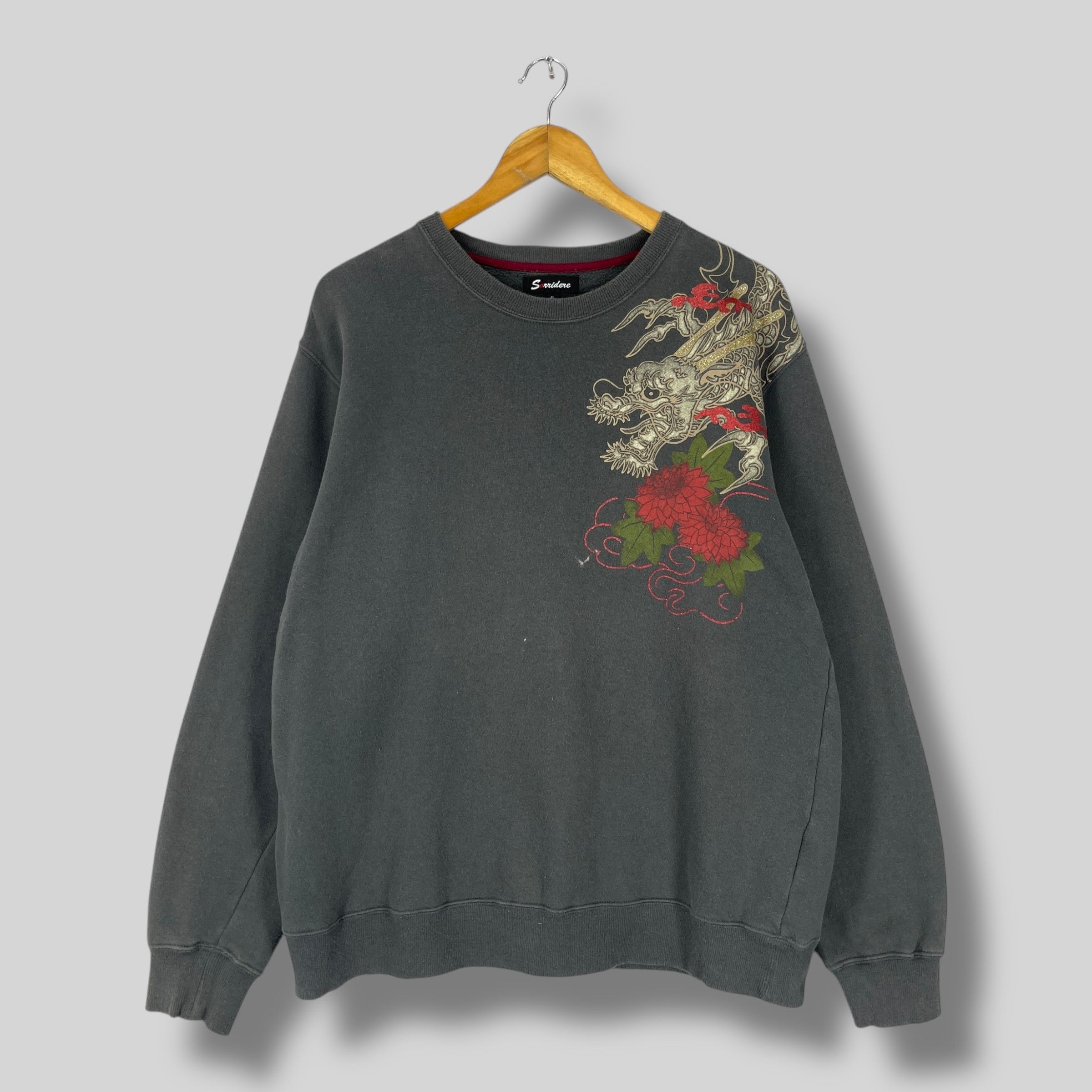 Japanese Brand Vintage Japanese SUKAJAN Dragon Over Printed Sweatshirt Size US L / EU 52-54 / 3 - 4 Thumbnail