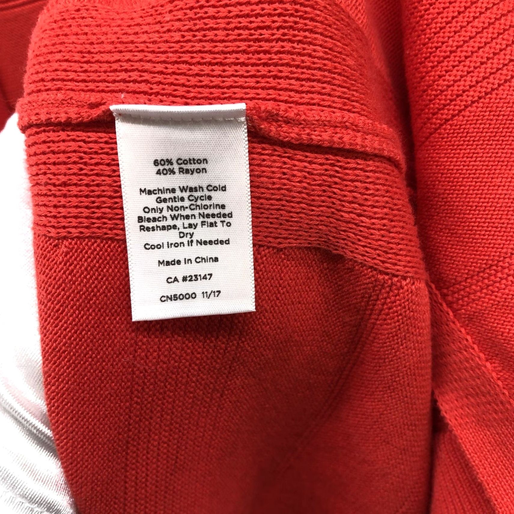 Talbots VINTAGE Talbots Cardigan Sweater Womens XL Red Solid Longline Casual Open Front Classic Size XL / US 12-14 / IT 48-50 - 6 Thumbnail