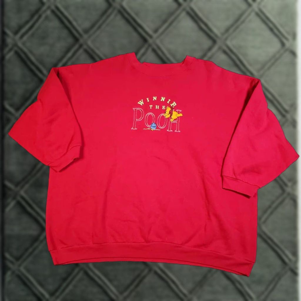 Disney VINTAGE Disney Classic Pooh Pullover Sweatshirt Sweater 2XL Red Disney Mens Womens 2XL United States Clip Sweatshirt Pullover Size XXL / US 16-18 / IT 52-54 - 1 Thumbnail