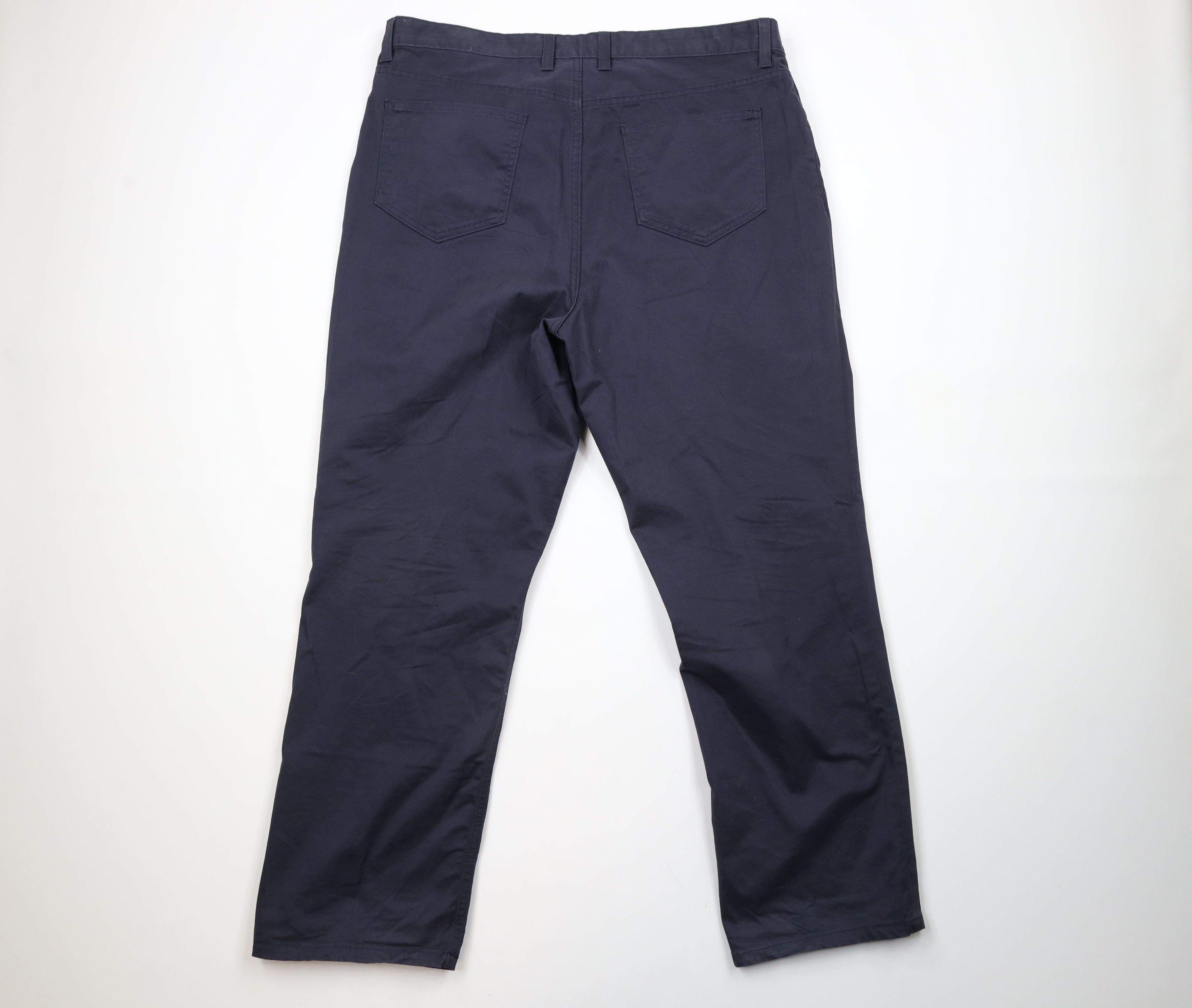 Johnston & Murphy × Vintage Johnston & Murphy Leg Cotton Twill Chino Pants Navy Blue Size US 38 / EU 54 - 8 Thumbnail