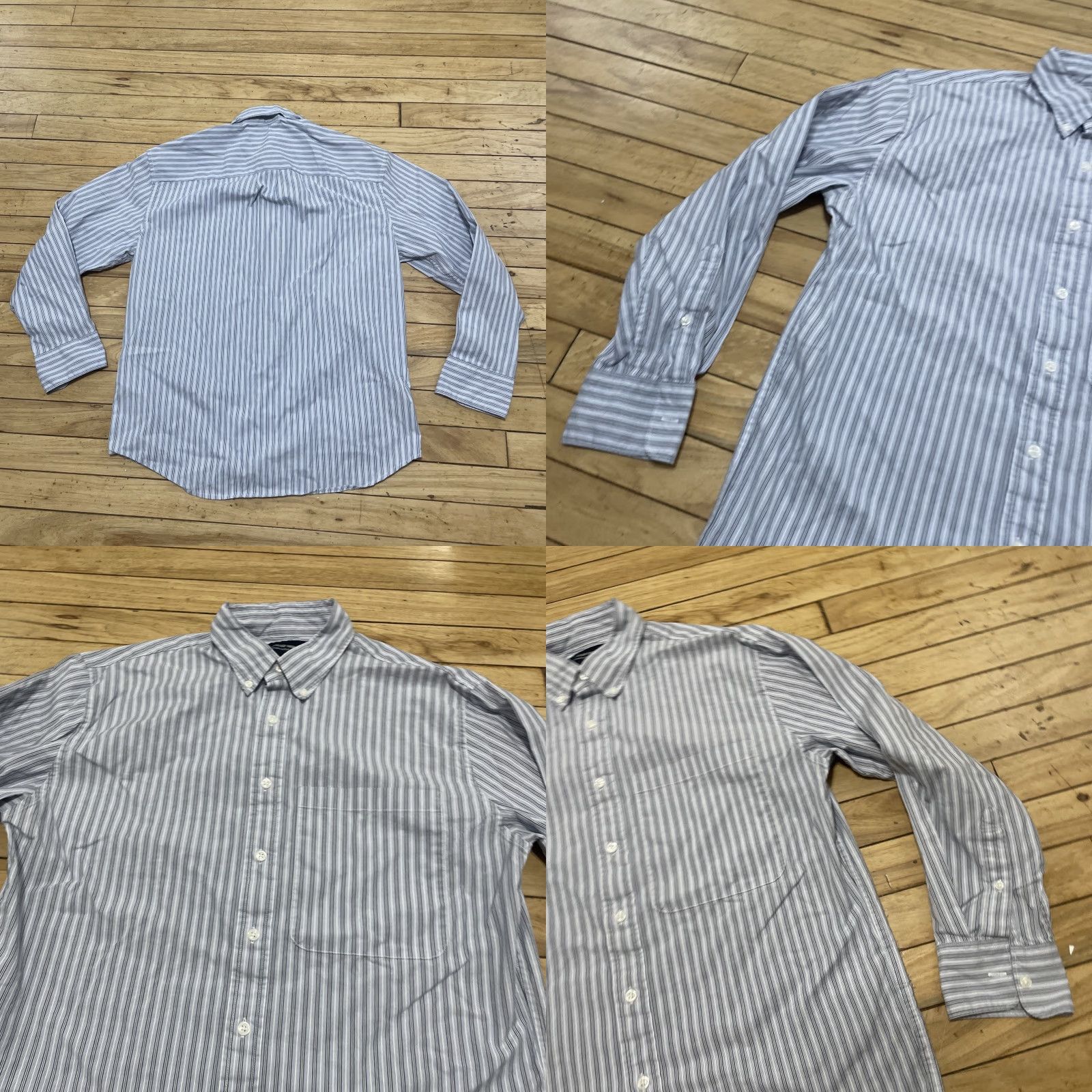 Abercrombie & Fitch VINTAGE Abercrombie & Fitch 90s Oversized Shirt Mens XS Blue Striped Long Sleeve Button-Up 42" Casual Mens Blue Striped Shirt Size US XS / EU 42 / 0 - 9 Thumbnail