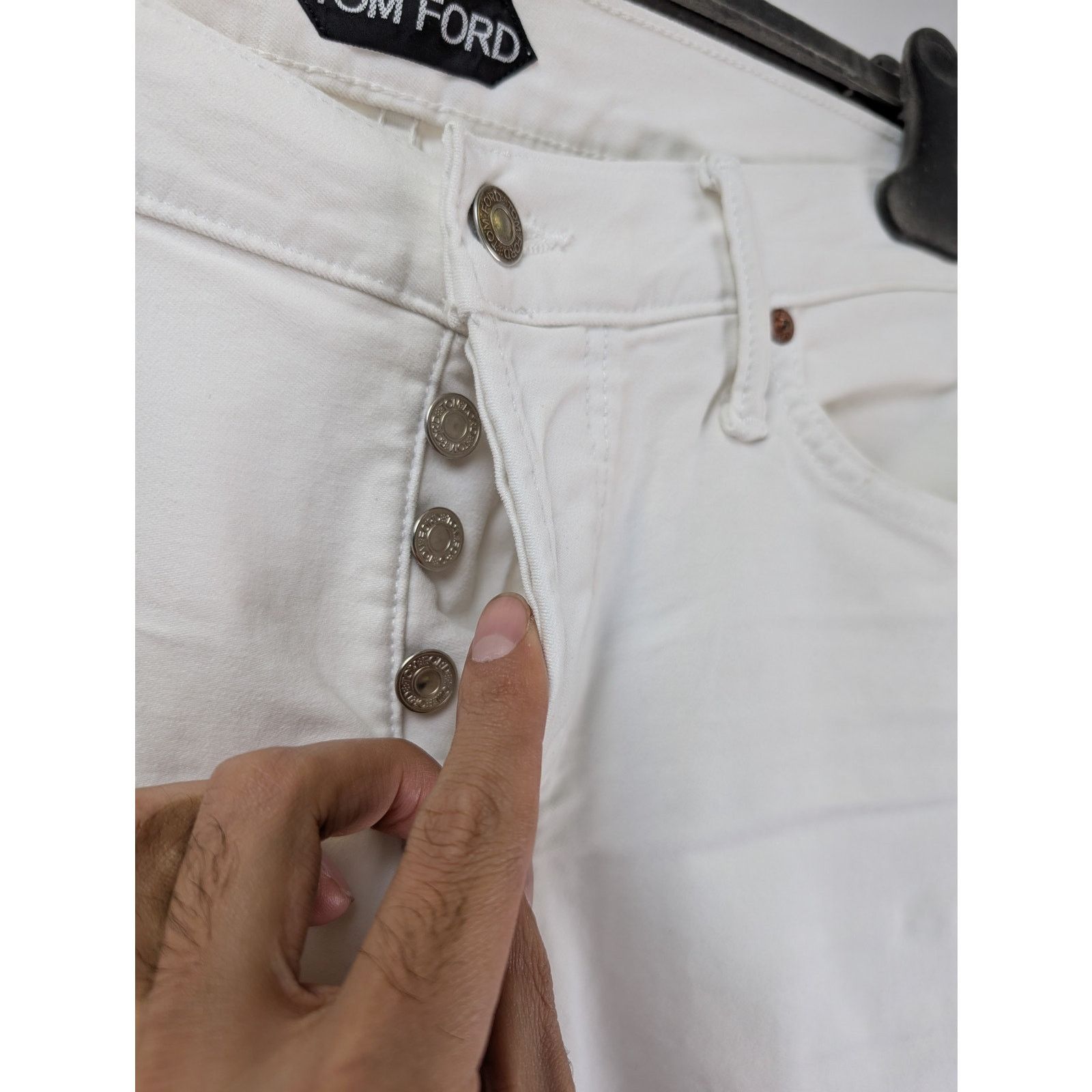 Tom Ford o1rshd1 Denim Straight Jean in White Size US 36 / EU 52 - 8 Thumbnail