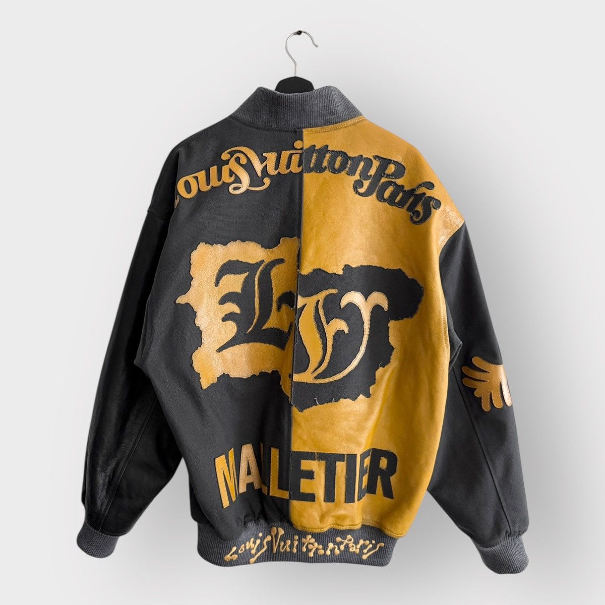 Louis Vuitton RARE! Louis Vuitton Leather & Canvas Bomber Jacket Size US L / EU 52-54 / 3 - 2 Thumbnail
