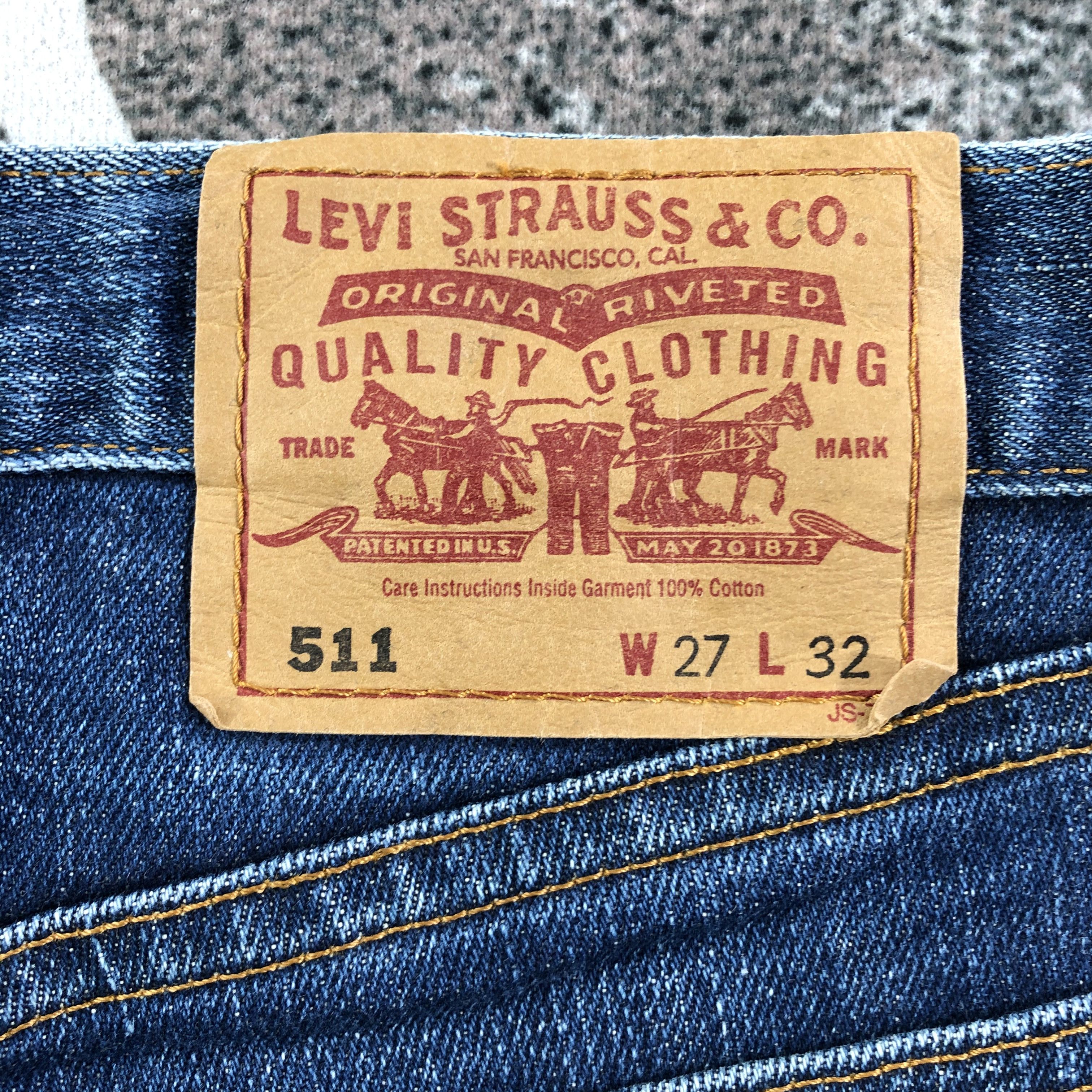 Levi's Vintage Levis 511 Jeans Dark Wash Denim KJ1841 Size 27" / US 4 / IT 40 - 5 Thumbnail