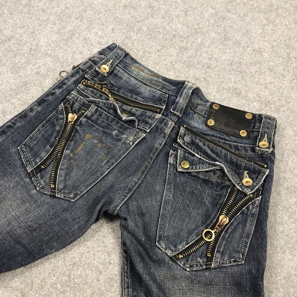 If Six Was Nine × Japanese Brand × Le Grande Bleu (L.G.B.) FLARE SEMANTICDESIGN JAPAN DESIGN ZIPPER BOOTCUT PANTS Size US 28 / EU 44 - 18 Thumbnail