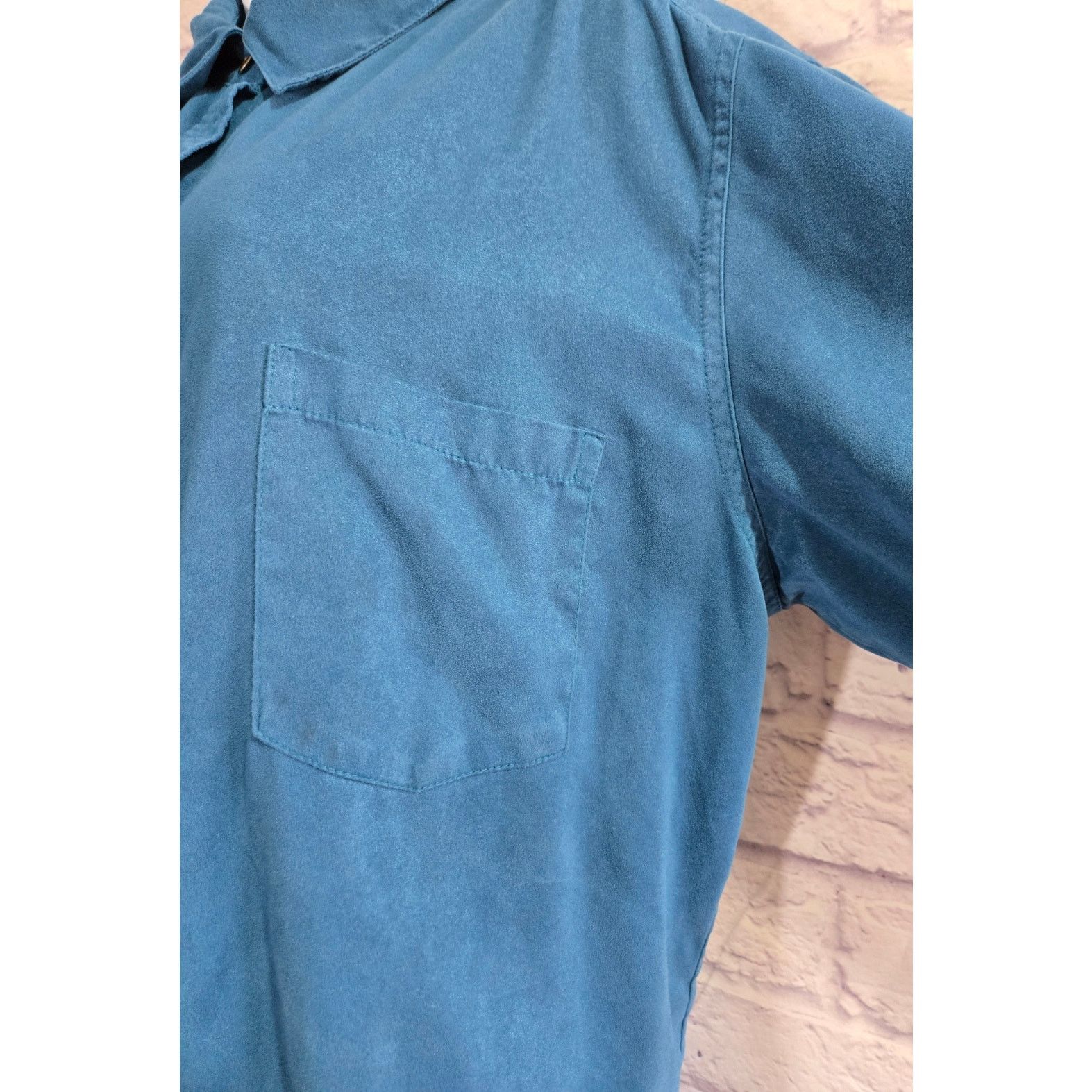 Other Chico's Design Blue Faux Suede Button Up Top 3 XL Soft Size XL / US 12-14 / IT 48-50 - 3 Thumbnail