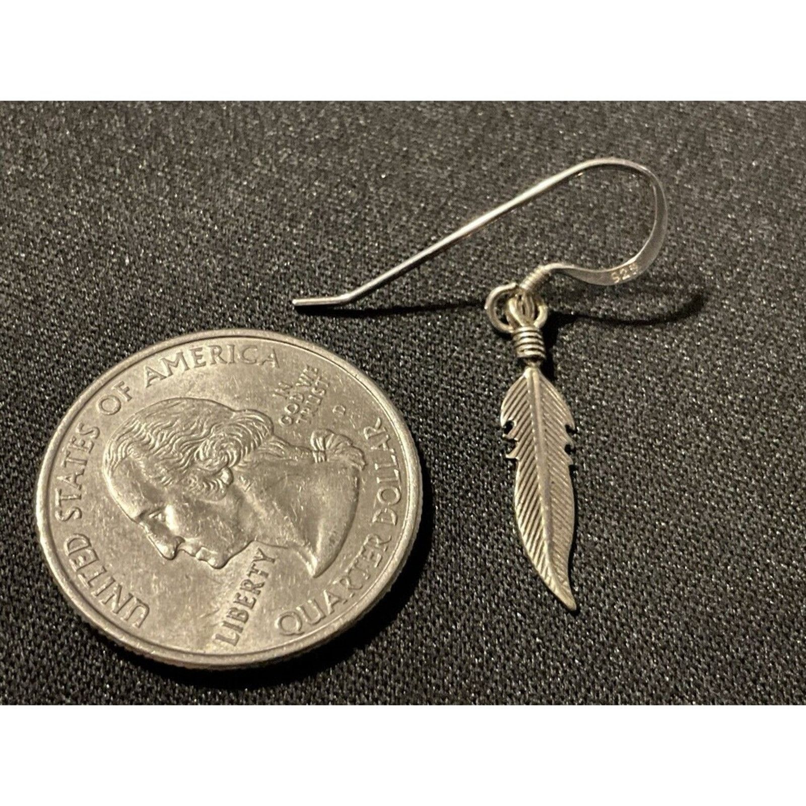 Other 925 Fish Hook Feather Earrings Size ONE SIZE - 3 Thumbnail