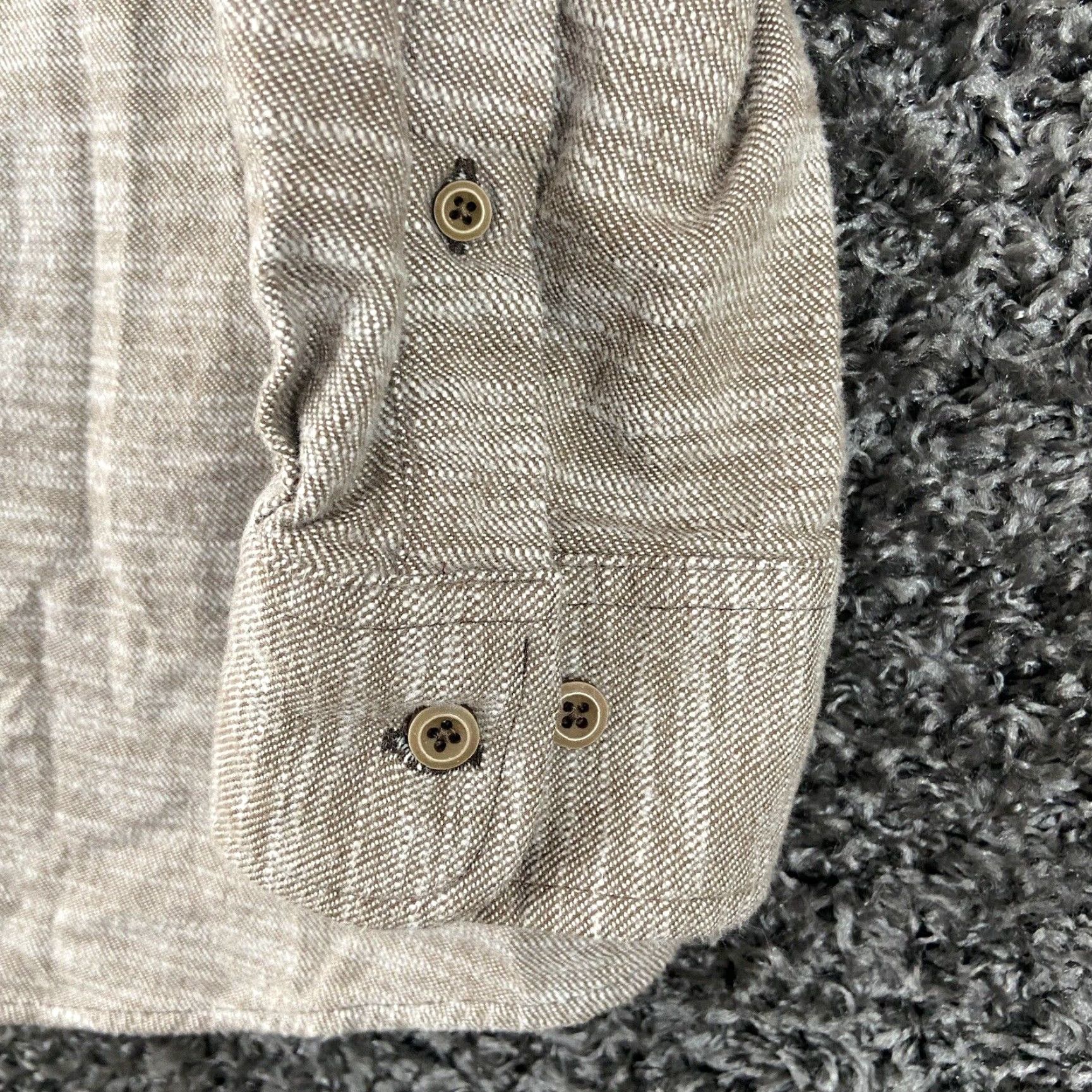 Vintage Solaris Beige Flannel Long Sleeve Button Up XLT Big & Tall Mens Size US XL / EU 56 / 4 - 3 Thumbnail