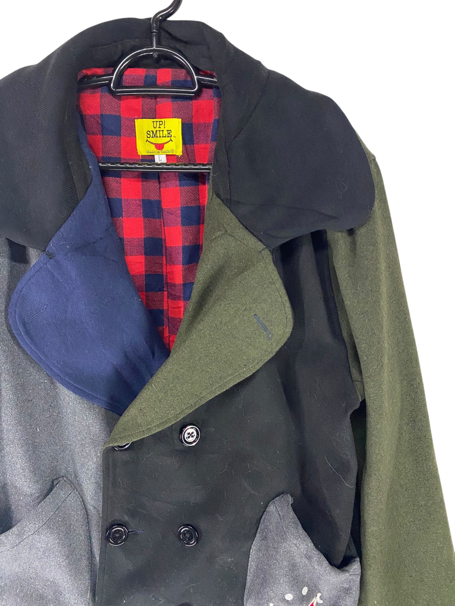 Japanese Brand Up Smile color block double breasted coat Size US S / EU 44-46 / 1 - 4 Thumbnail