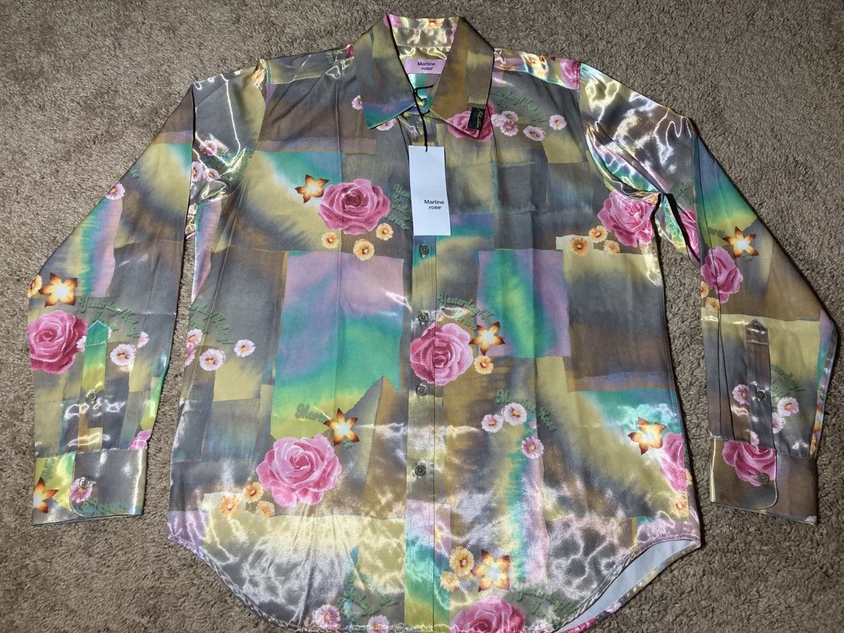Martine Rose New SS24 Martine Rose Floral Glossy Wet Oil Look Today 2024 Size US S / EU 44-46 / 1 - 2 Thumbnail