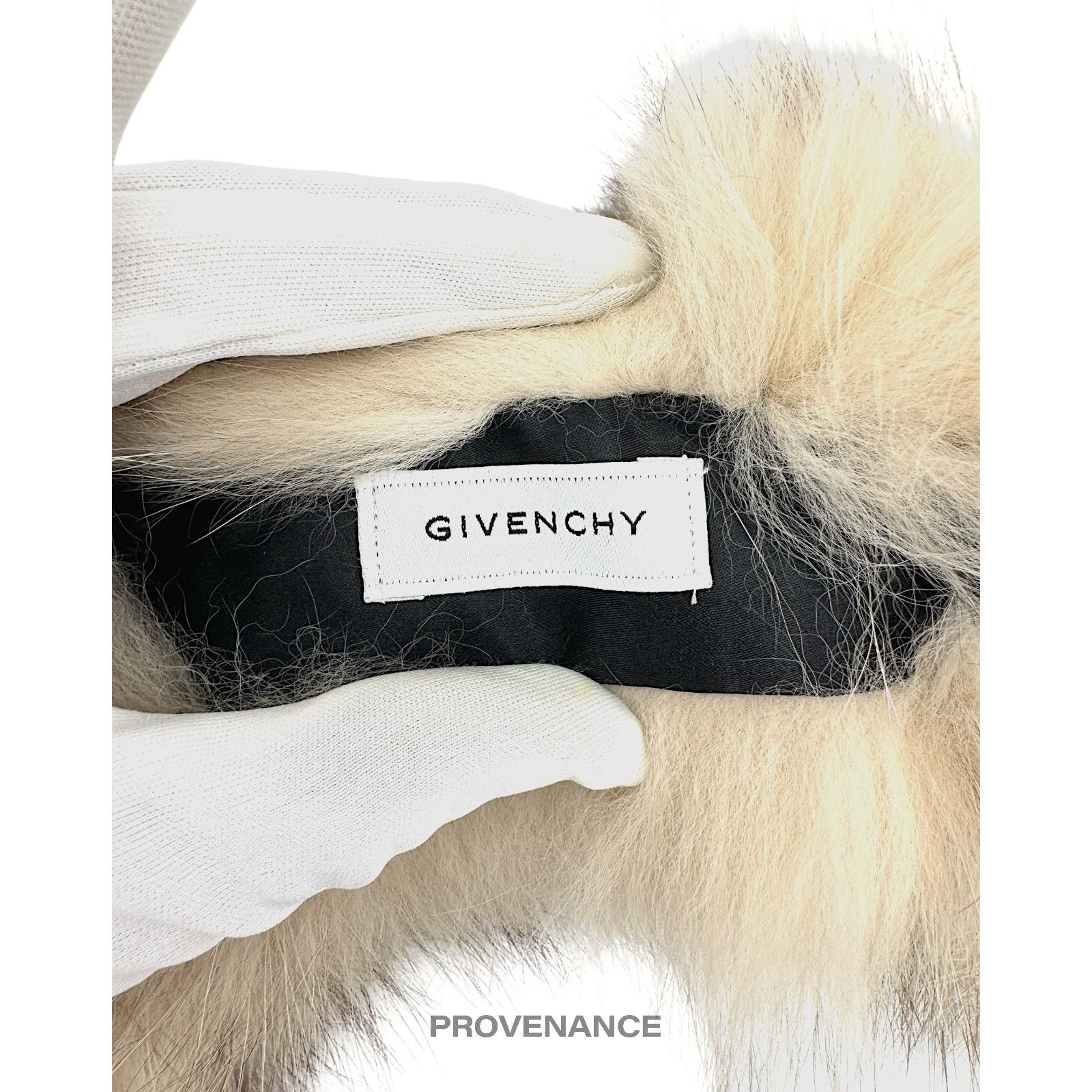 Givenchy 🔴 Givenchy Fur Shawl Scarf - Cream Brown Fox Size ONE SIZE - 10 Thumbnail