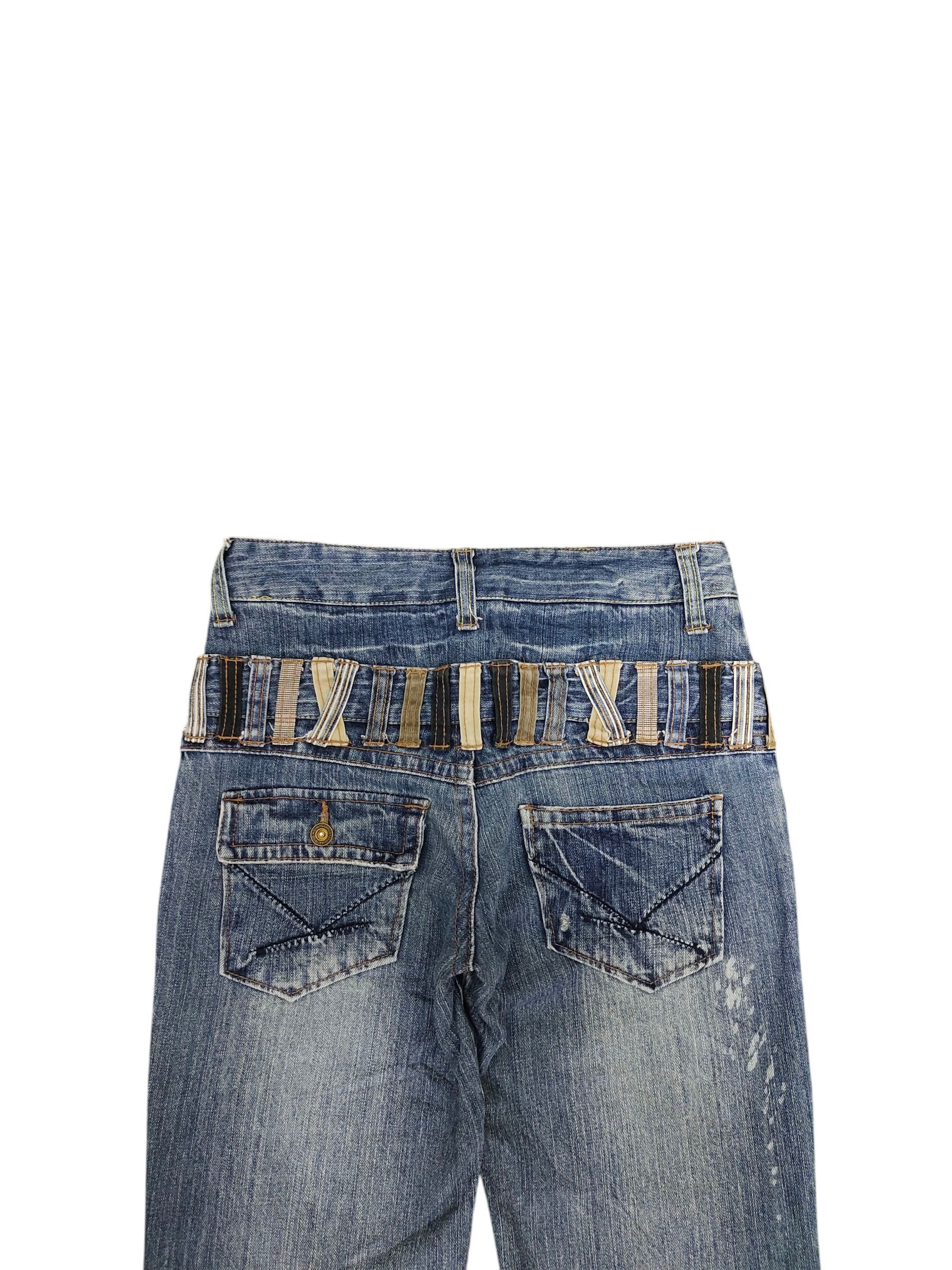 Number (N)ine × Undercover Japanese Brand Double Waist Clawmark Distress Denim Jeans Size US 31 - 9 Thumbnail