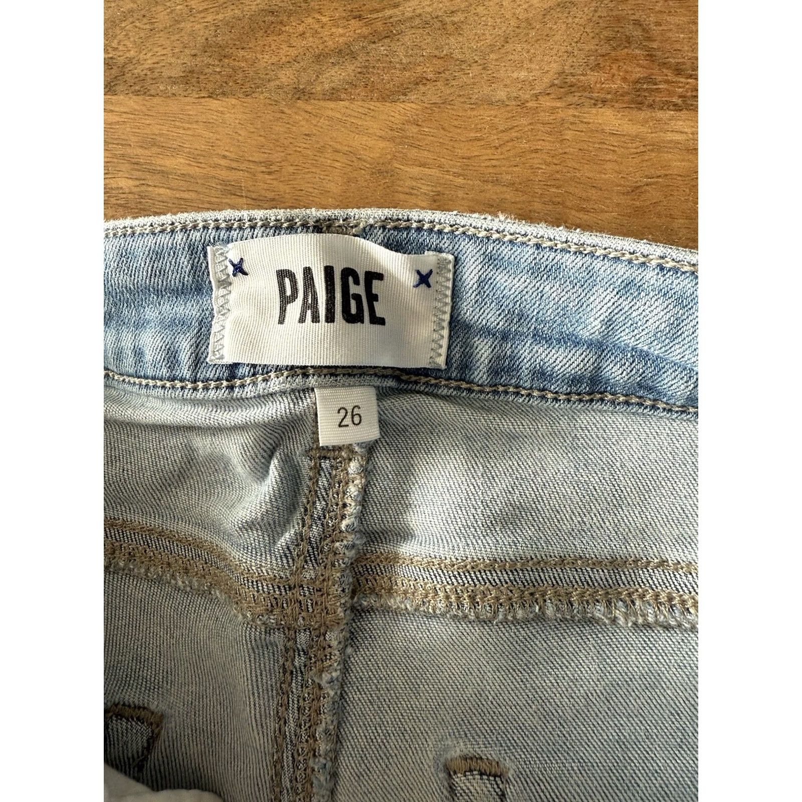 Paige Paige Jeans Women Crop Slim Fit Light Wash Denim 26x25 Blue Stretch High Rise 5-Pocket Size 26" / US 2 / IT 38 - 3 Thumbnail