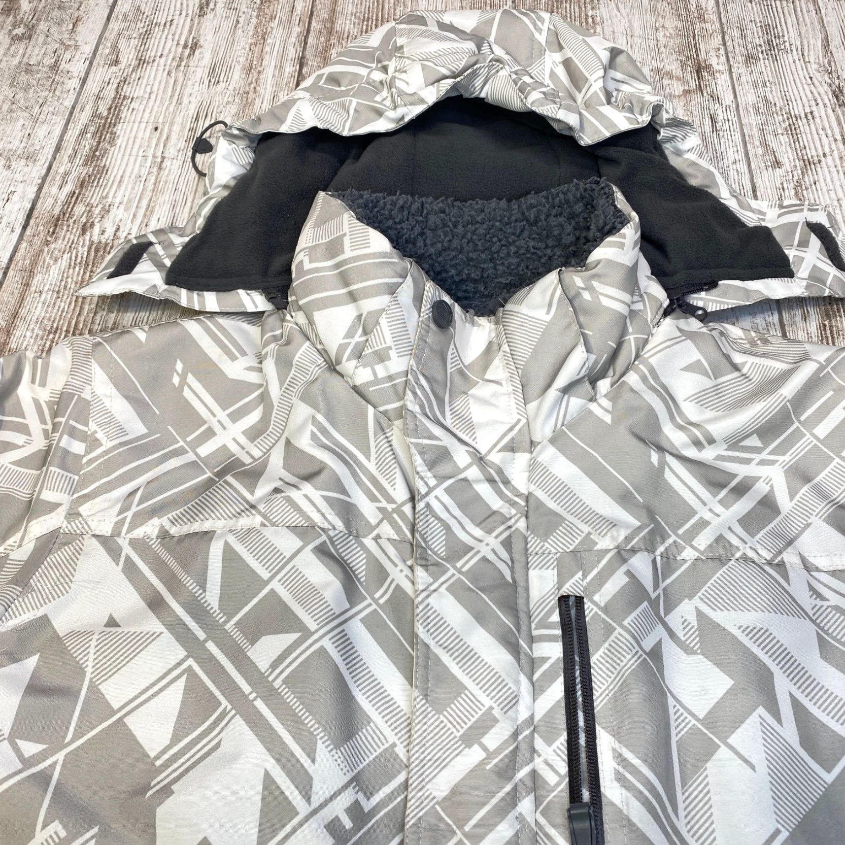 ZeroXposur Zero Xposure Snow Jacket Mens Medium Sherpa Lined White Gray RETRO DESIGN Size US M / EU 48-50 / 2 - 5 Thumbnail