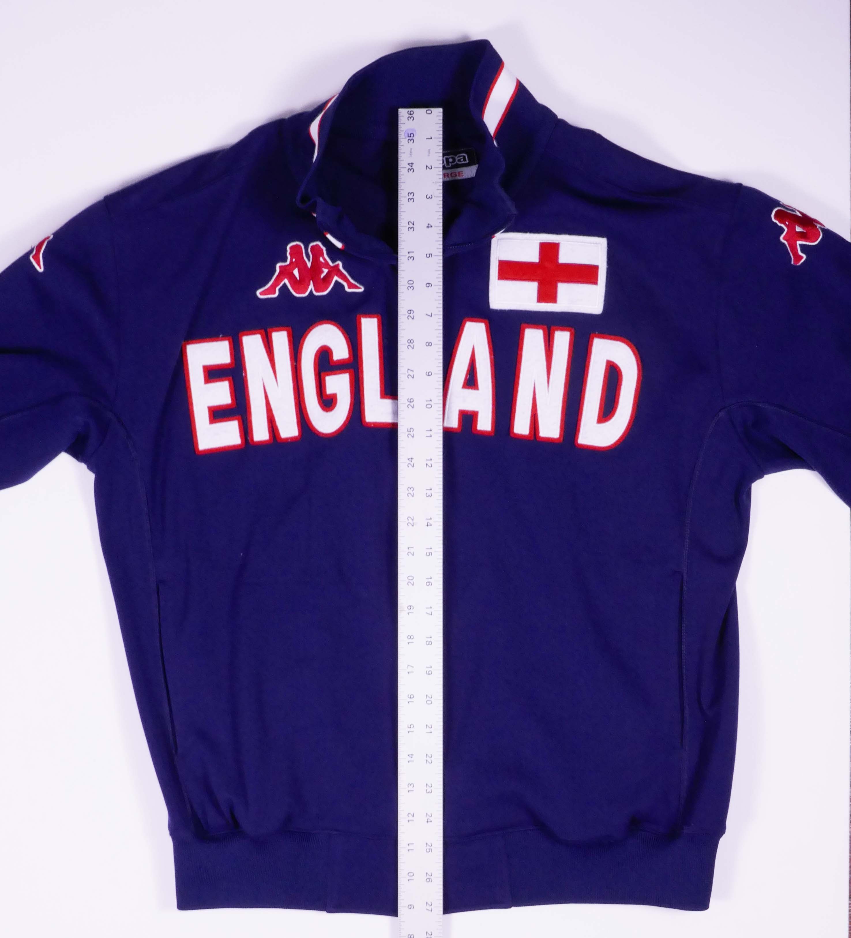 Kappa England Vintage Zip Up Track Jacket Navy Y2K Soccer Football Size US XL / EU 56 / 4 - 3 Thumbnail