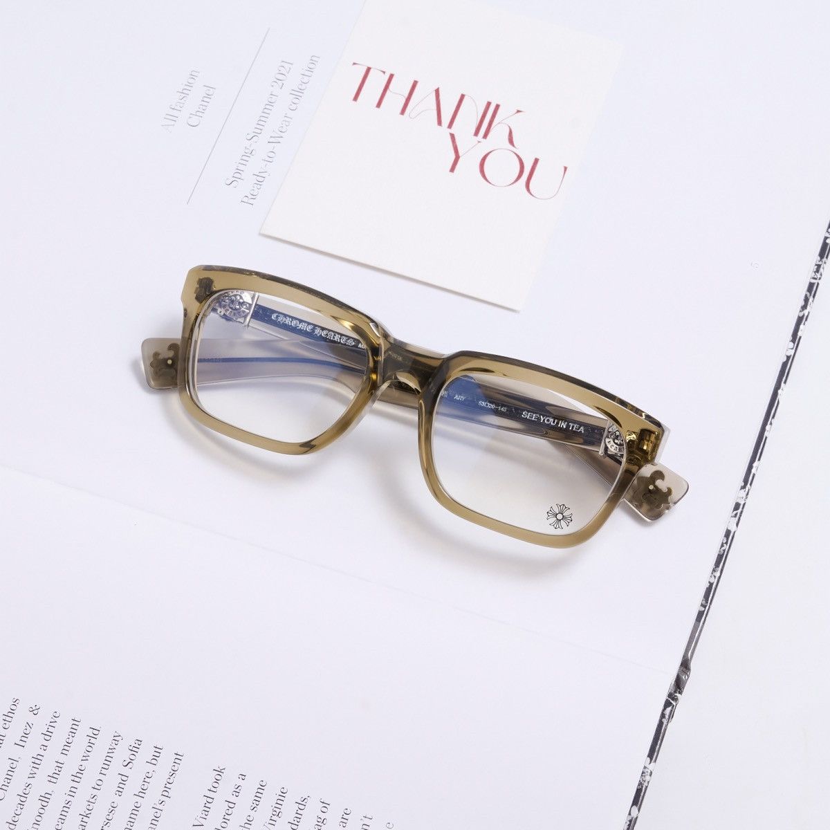 Chrome Hearts CHROME HEARTS SEE YOU IN TEA ARMY GLASSES Size ONE SIZE - 7 Thumbnail