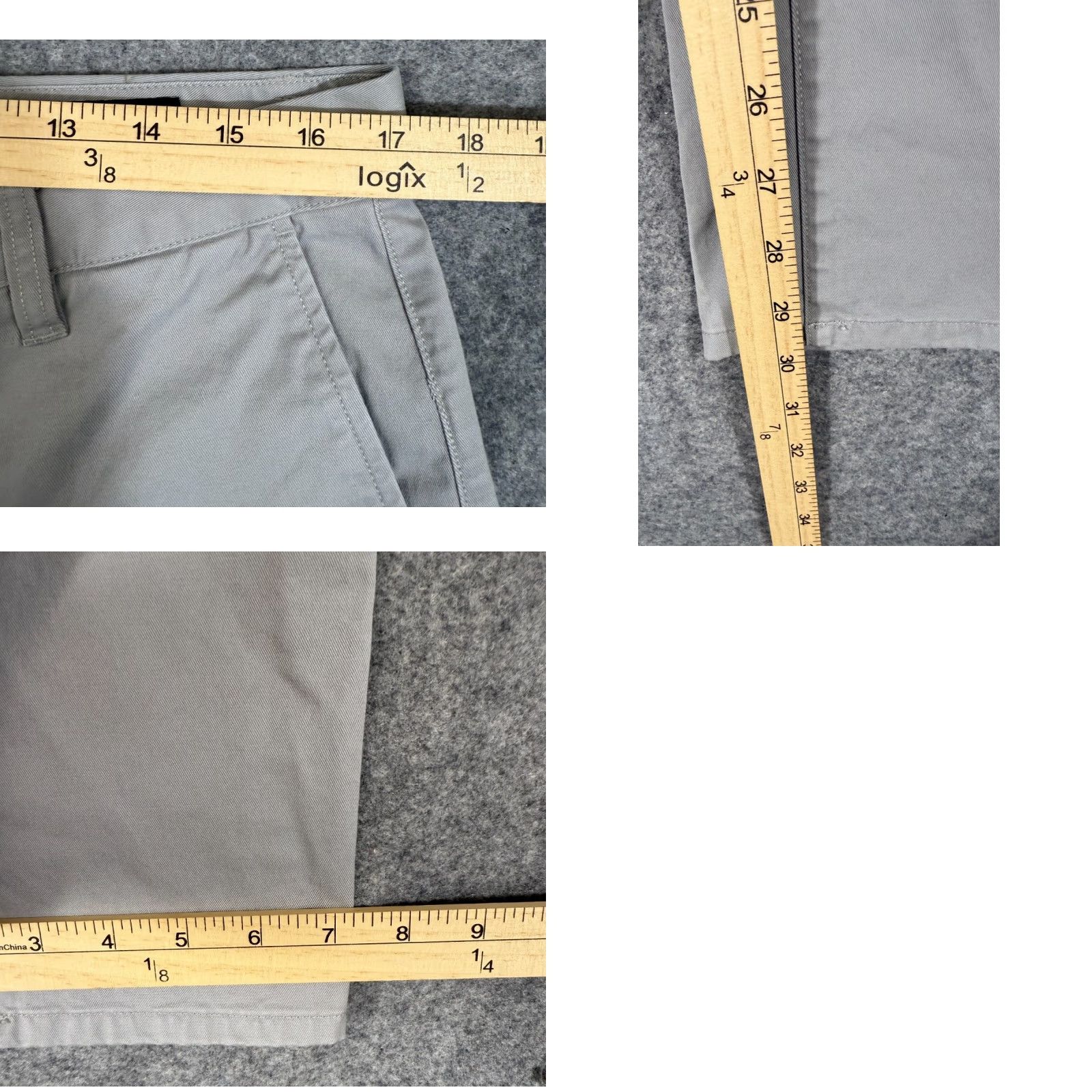 Bonobos Bonobos Chino Pants Mens 33X30 Gray Stretch Athletic Fit Tapered Slash Pockets Size US 33 - 9 Thumbnail