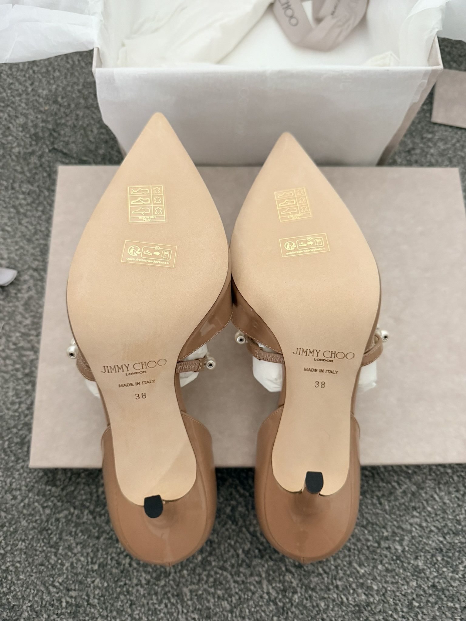 Jimmy Choo Jimmy Choo Aurelie 85 l 38 Ballet Pink/White Size US 8 / IT 38 - 6 Thumbnail