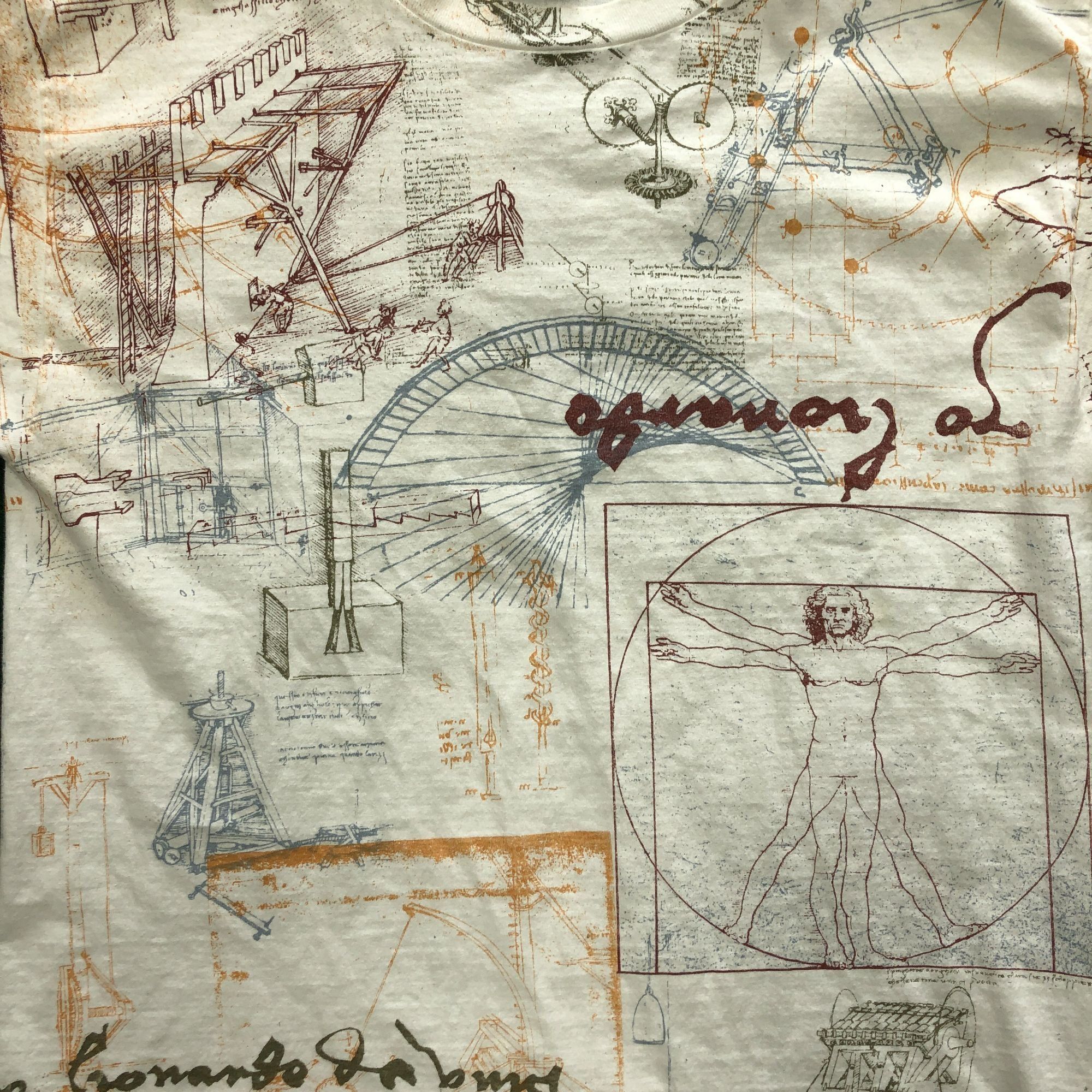 Other Vintage Wildwood Leonardo De Vinci All Over T-Shirt Size US XL / EU 56 / 4 - 2 Thumbnail