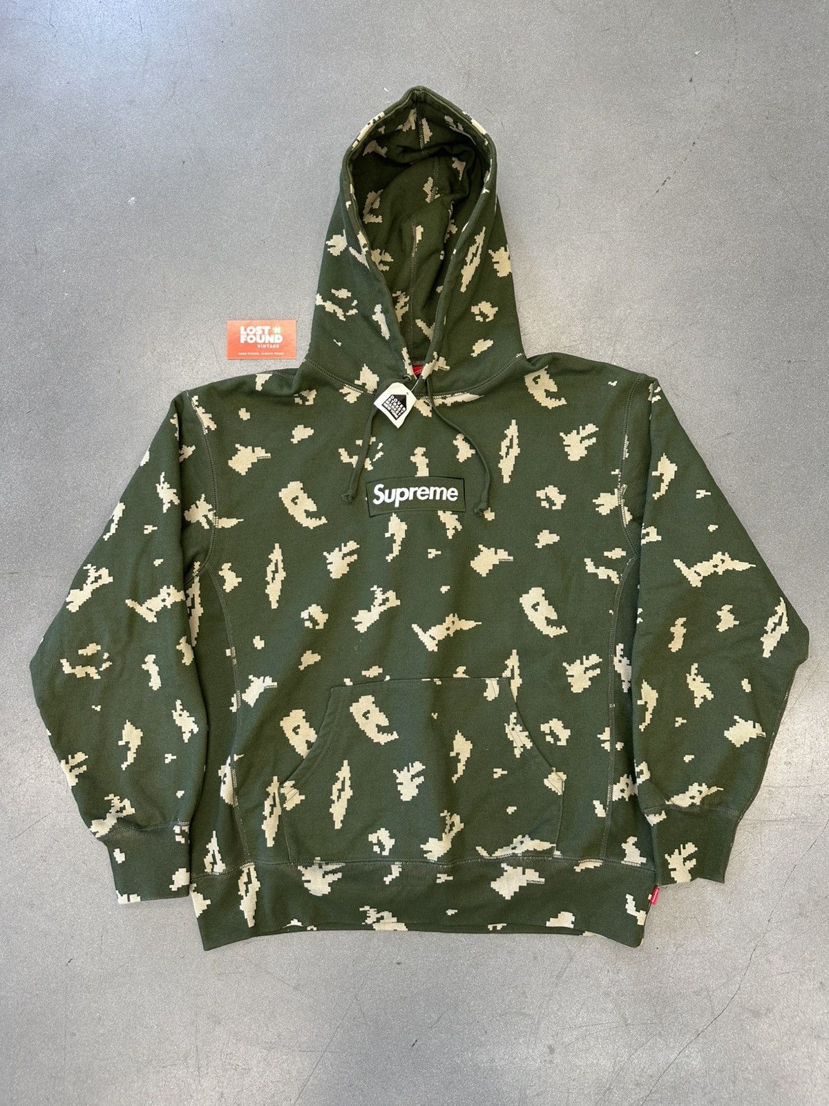 Supreme FW21 Supreme Box Logo Hooded Sweatshirt Olive Russian Camo | Grailed