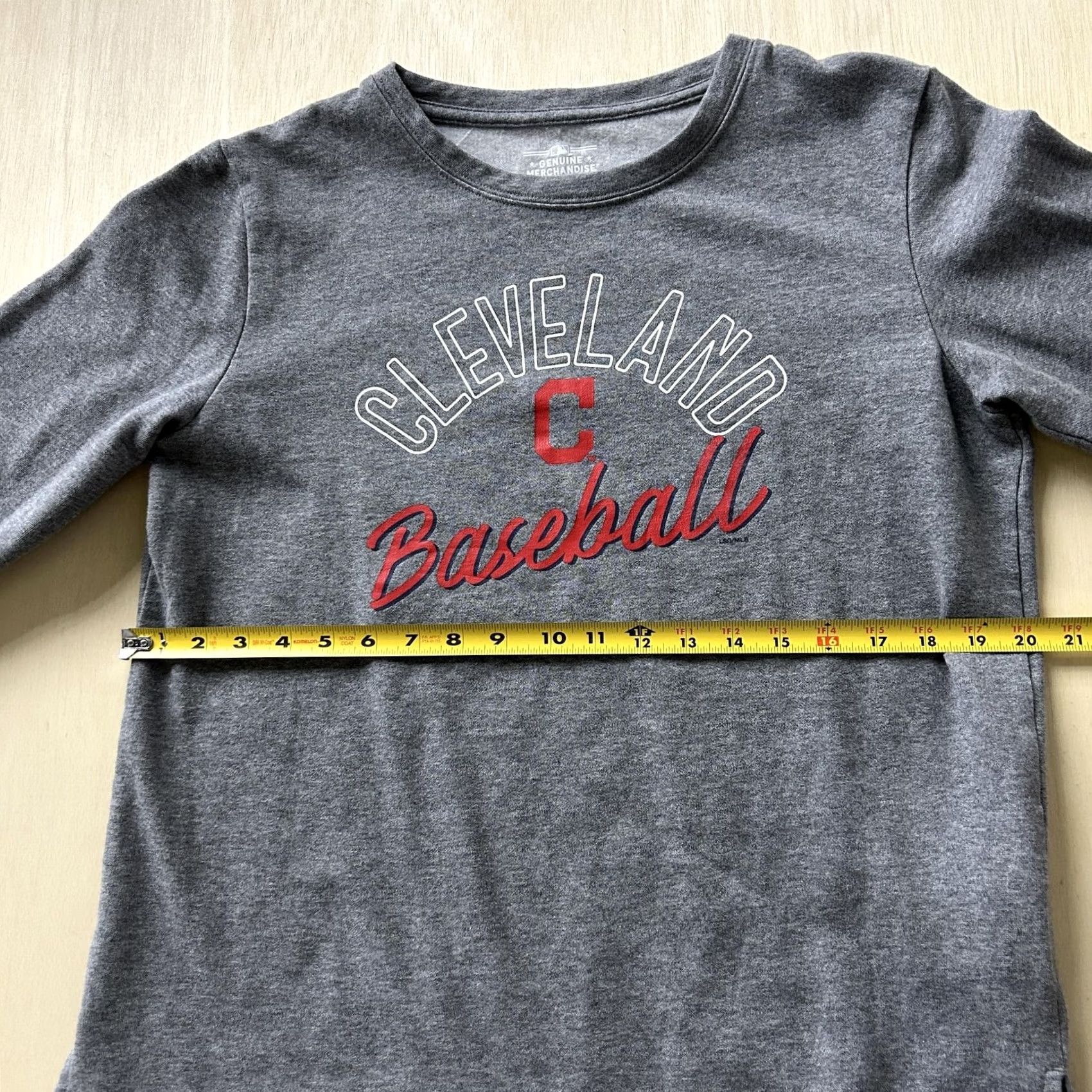 MLB Cleveland Baseball Sweatshirt Womens Large Gray MLB Genuine Merchandise Sweatshirt Size L / US 10 / IT 46 - 7 Thumbnail