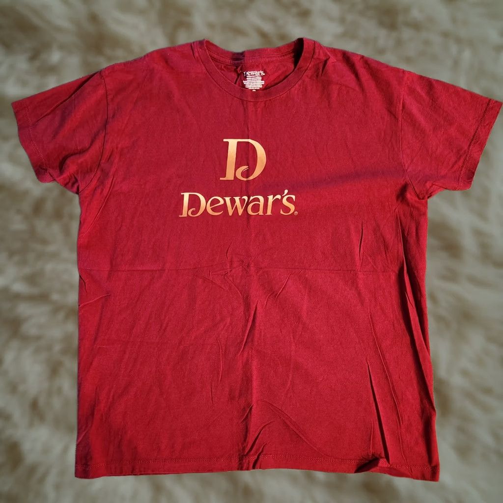 Logo 7 Dewar's Scotch Whiskey T Shirt XL Red Logo Distillery Crew Neck Short Sleeve Men Regular Cotton Size US XL / EU 56 / 4 - 1 Thumbnail