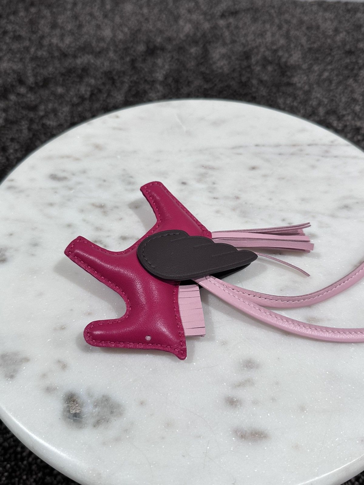 Hermes Hermes Pink/Red Leather MM Rodeo Pegasus Horse Bag Charm Size ONE SIZE - 8 Thumbnail