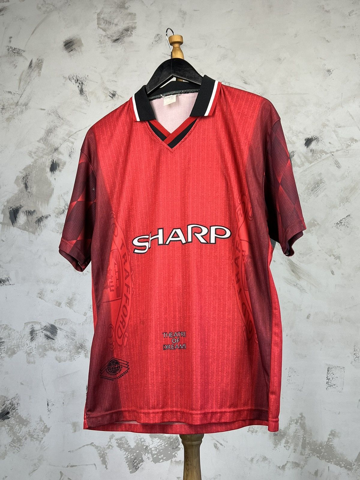 Vintage Vintage Manchester United Sharp Fan Jersey Size L - XL Size US XL / EU 56 / 4 - 1 Thumbnail
