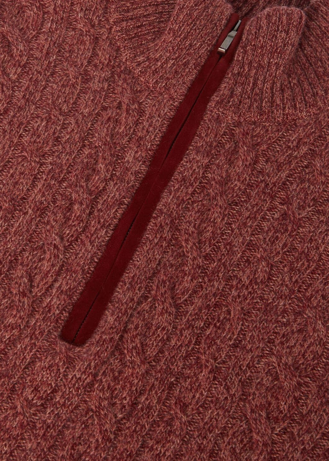 Loro Piana o1w1db10725 FAD7358 Treccia Sweater in Burgundy Size US L / EU 52-54 / 3 - 7 Thumbnail