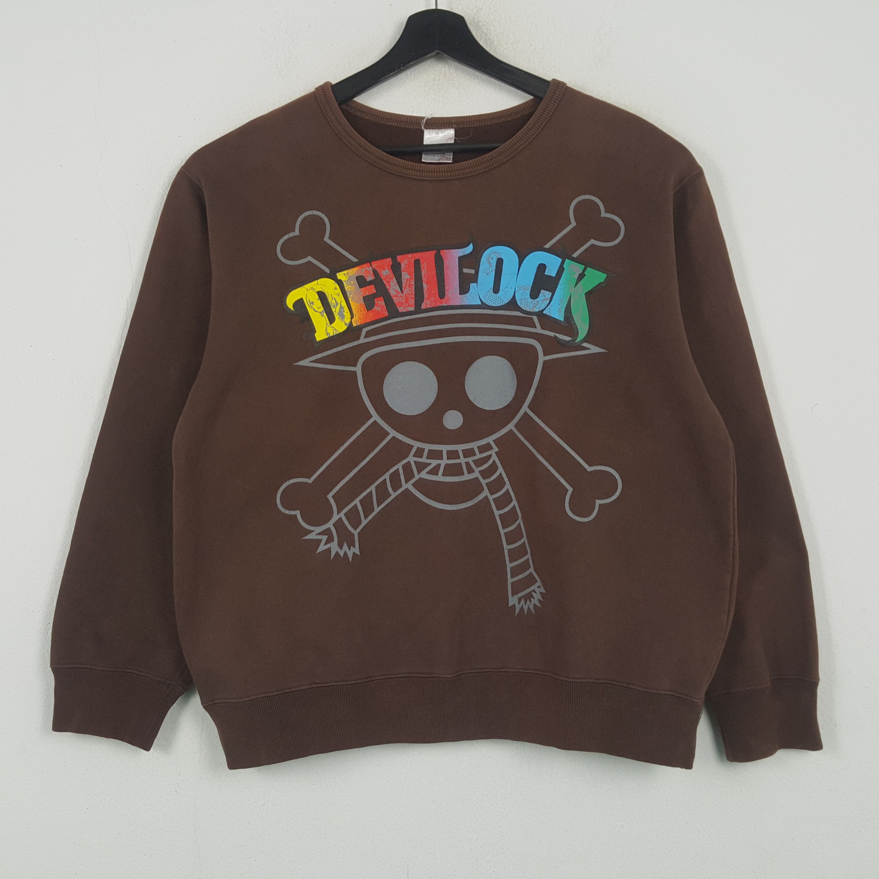 Vintage DEVILOCK x One Piece Streetwear Sweatshirt C295N13 Size US M / EU 48-50 / 2 - 1 Thumbnail
