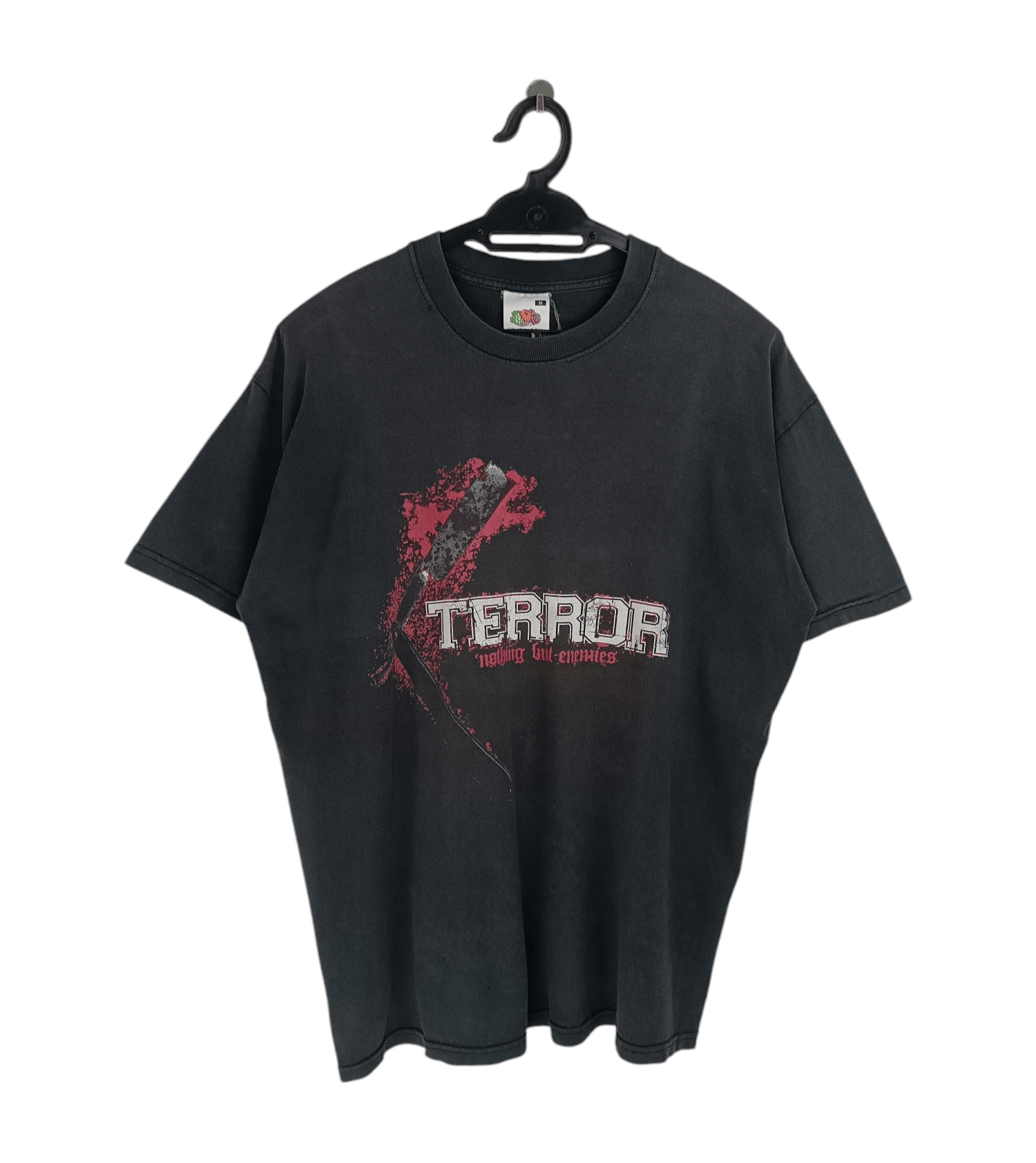 VINTAGE 2003 TERROR NOTHING BUT ENEMIES FADED HARDCORE TEE