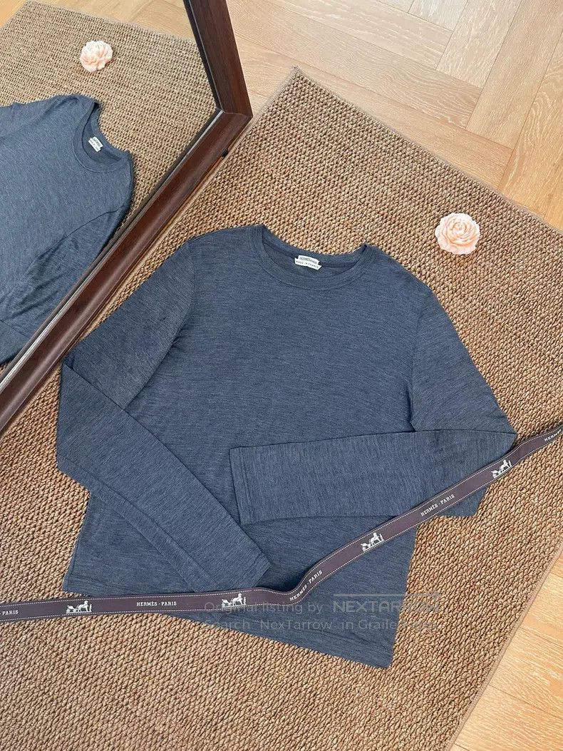 Hermes Hermes Margiela Era Round Neck Stretch Knit Long Shirt, De Size S / US 4 / IT 40 - 1 Thumbnail