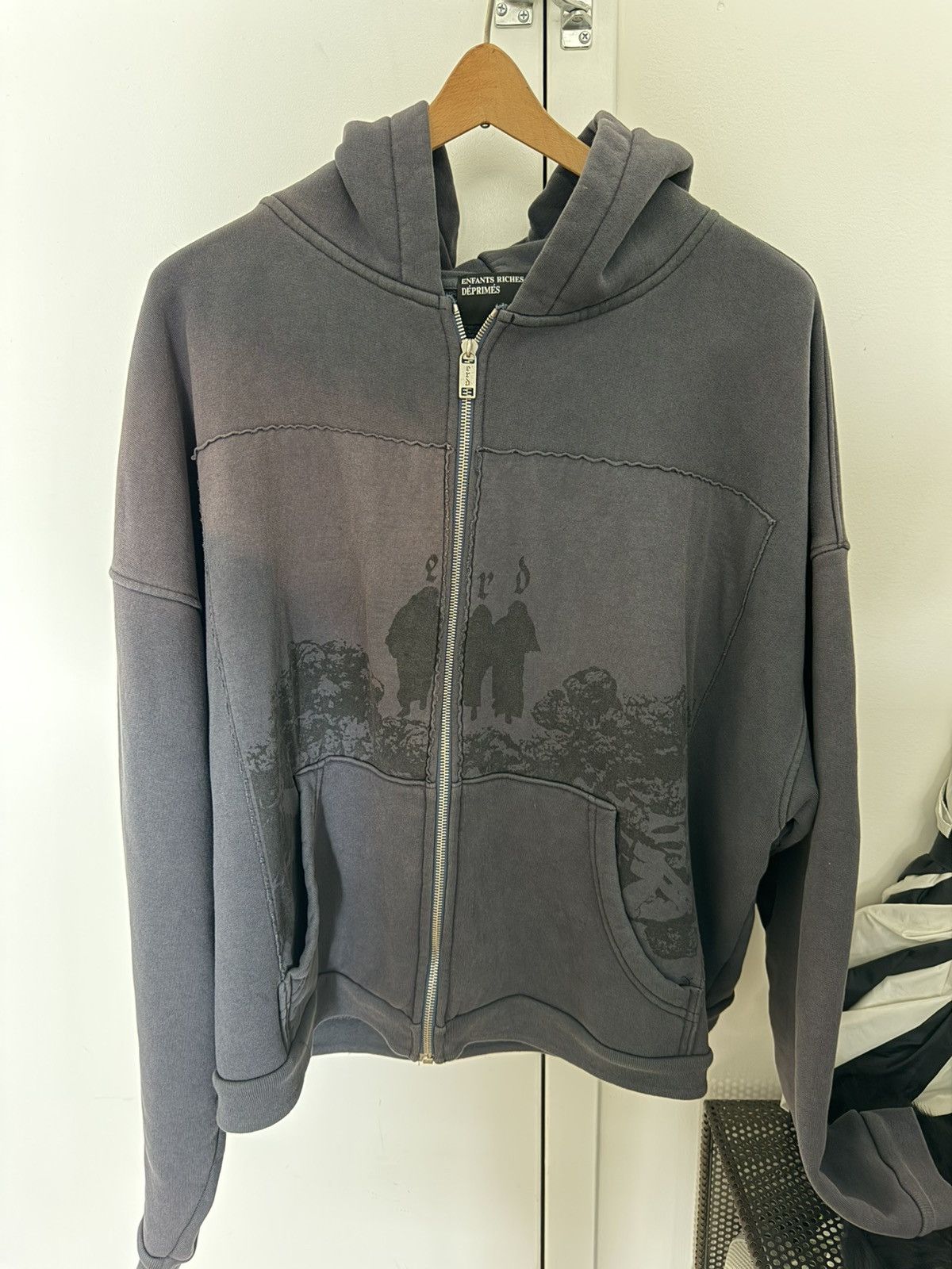 ERD Nun Assemblage Zip Hoodie