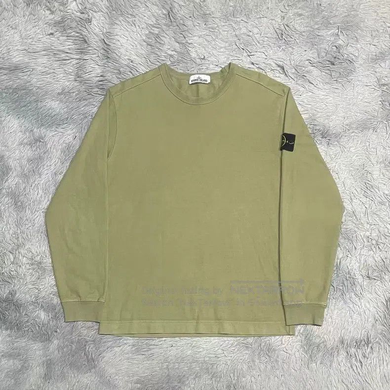 Stone Island Stone Island Round Neck Basic Sweatshirt Khaki L Size Size US L / EU 52-54 / 3 - 1 Thumbnail