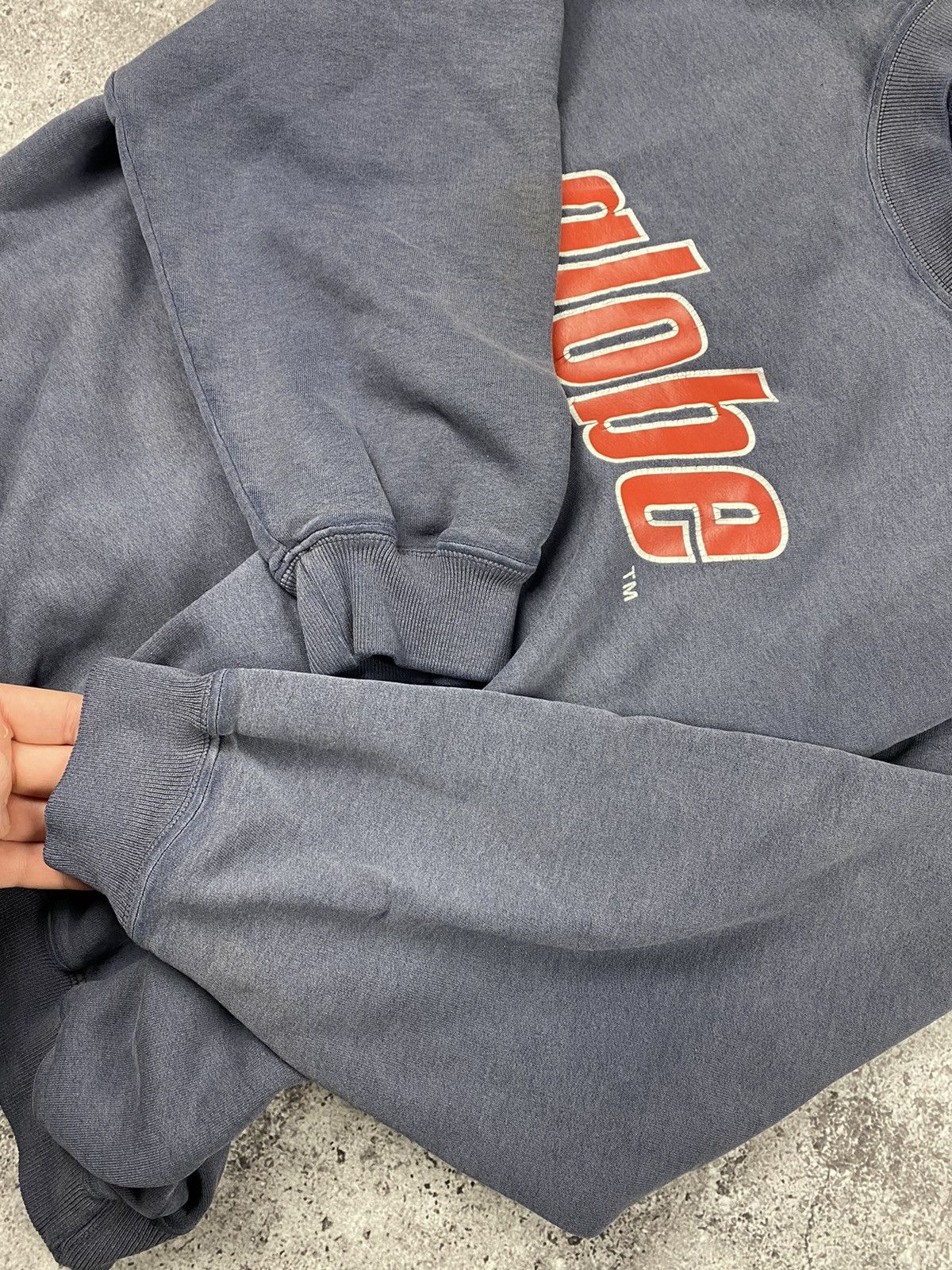 Globe × Vintage Vintage Globe Skateboarding Denim Oversized Sweatshirt Size US M / EU 48-50 / 2 - 7 Thumbnail