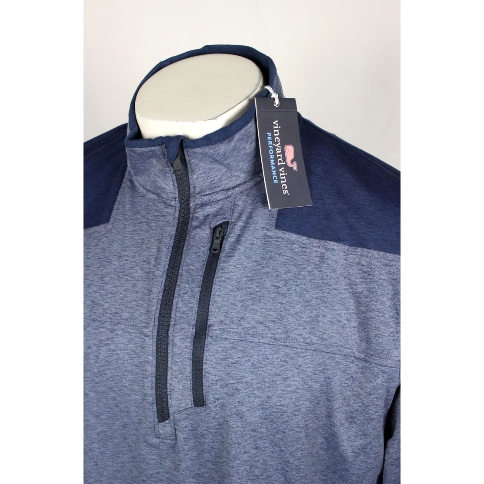 Vineyard Vines VINTAGE Vineyard Vines Men's On The Go Shep Shirt Zip Pullover XL Oxbow Blue Size US XL / EU 56 / 4 - 4 Thumbnail