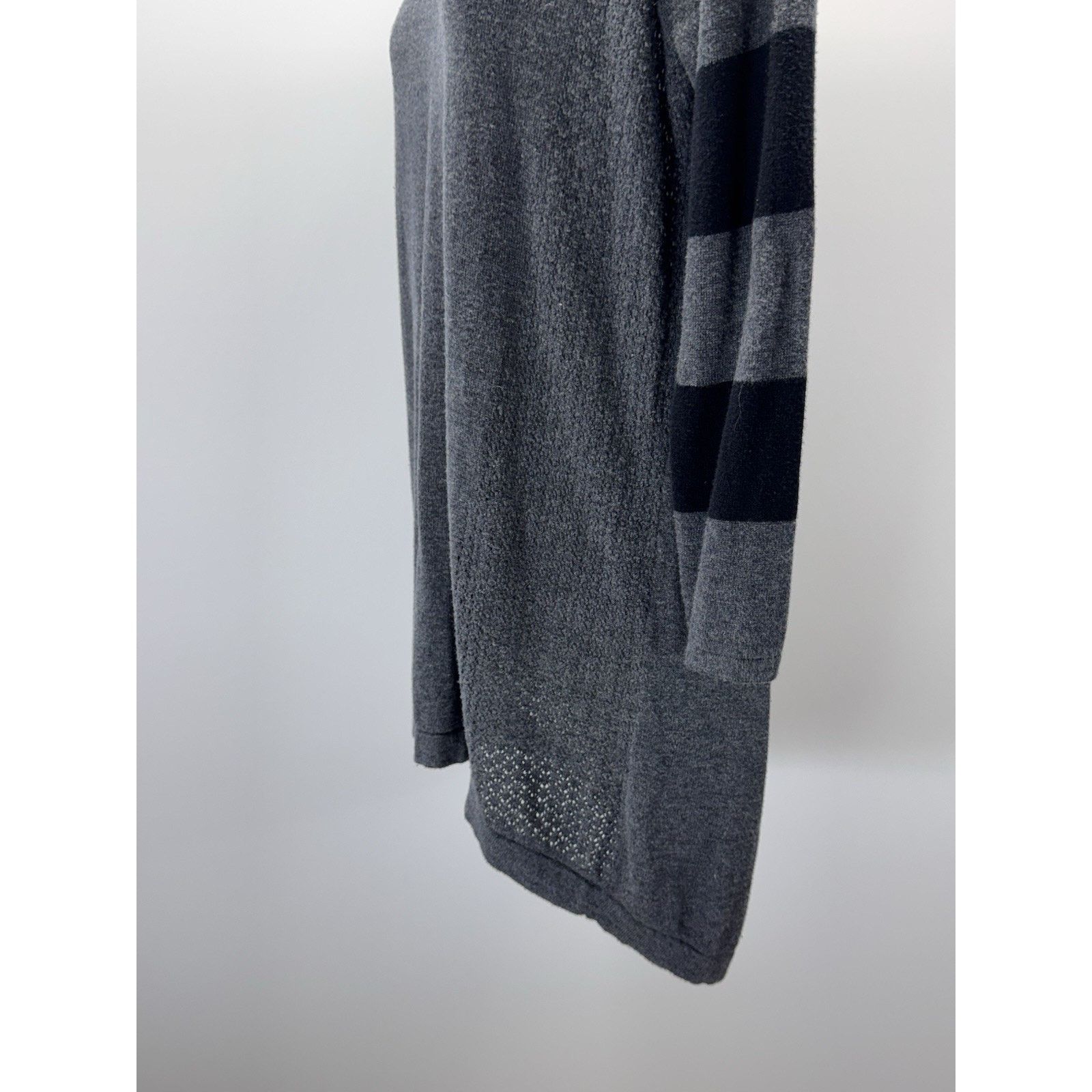 Other NEW DIRECTIONS Womens M Grey Black Striped Longsleeve Blouse Size M / US 6-8 / IT 42-44 - 4 Thumbnail