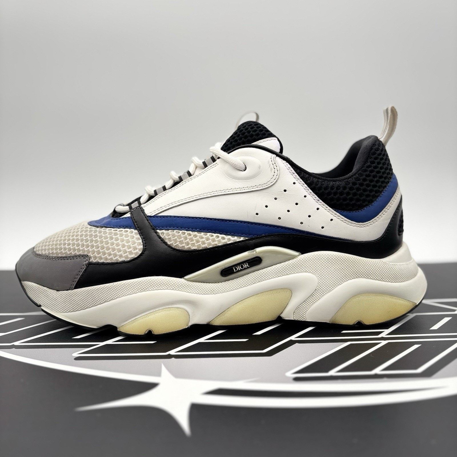 Dior Dior B22 Sneaker ' White, Blue, Black Reflective ' Size US 13 / EU 46 - 11 Thumbnail