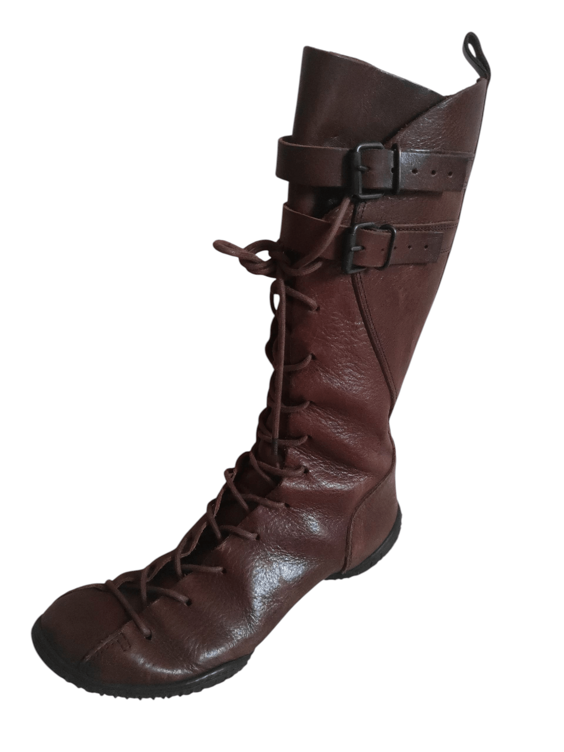 Trippen Trippen Belted Leather Women's Knee Flat Boots Made Germany Size US 7 / IT 37 - 5 Thumbnail