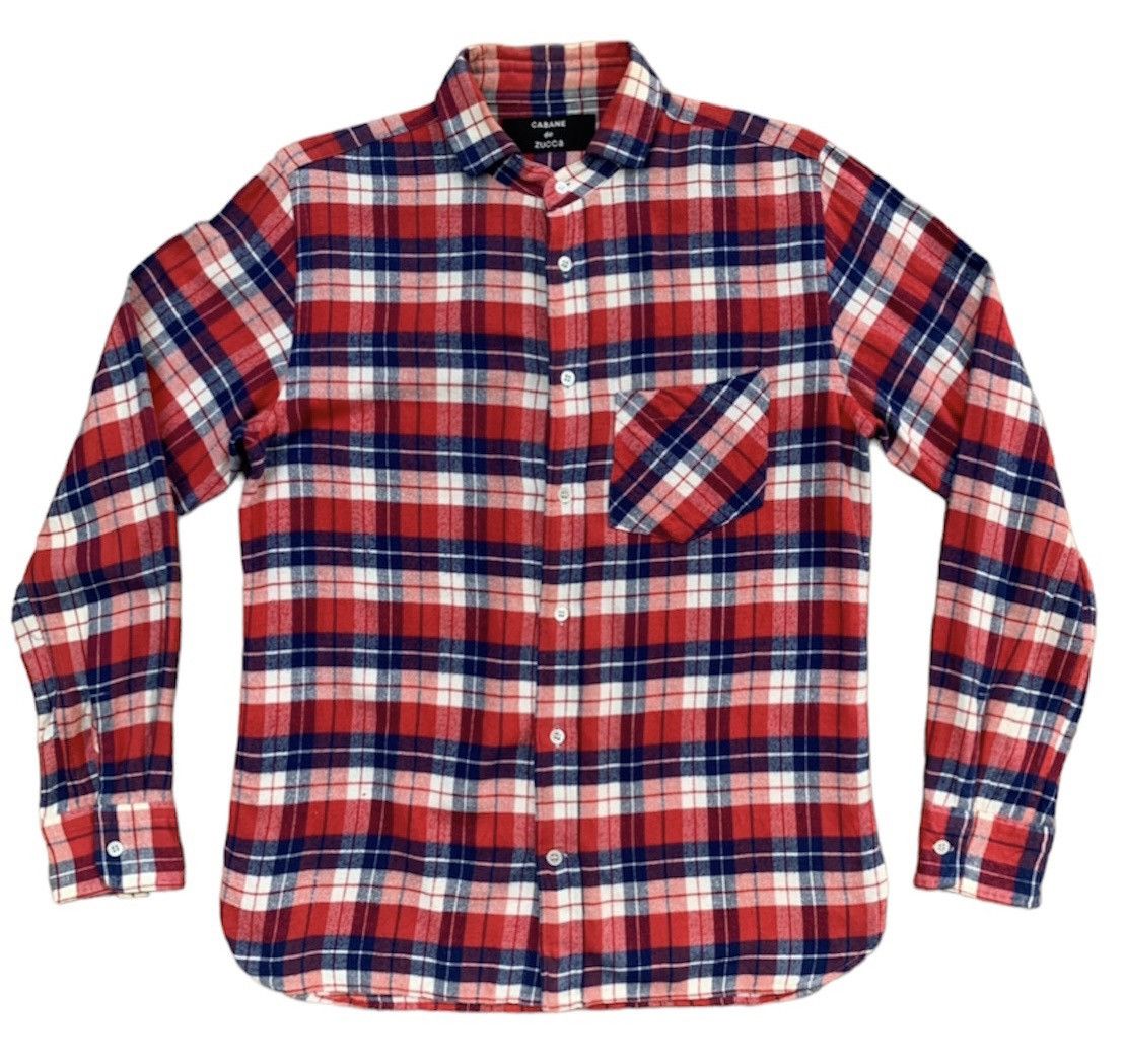 CABANE de ZUCCa ZABANE de ZUCCA Plaid Tartan Flannel Shirt Size US M / EU 48-50 / 2 - 1 Thumbnail