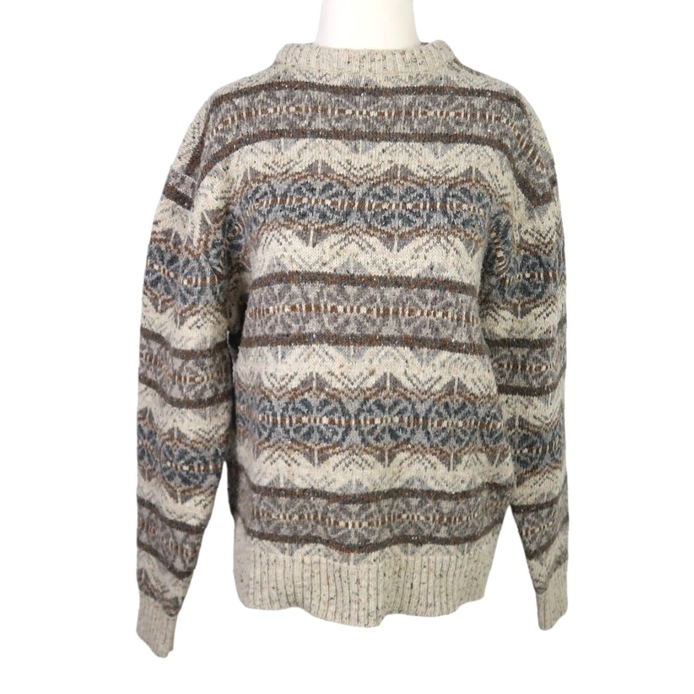 Vintage VINTAGE 90s Saugatuck Dry Goods tan snowflake knit sweater Mens XL Pullover Wool Acrylic Fair Isle Casual Fall Winter Sportswear Mens XL Size US XL / EU 56 / 4 - 2 Thumbnail