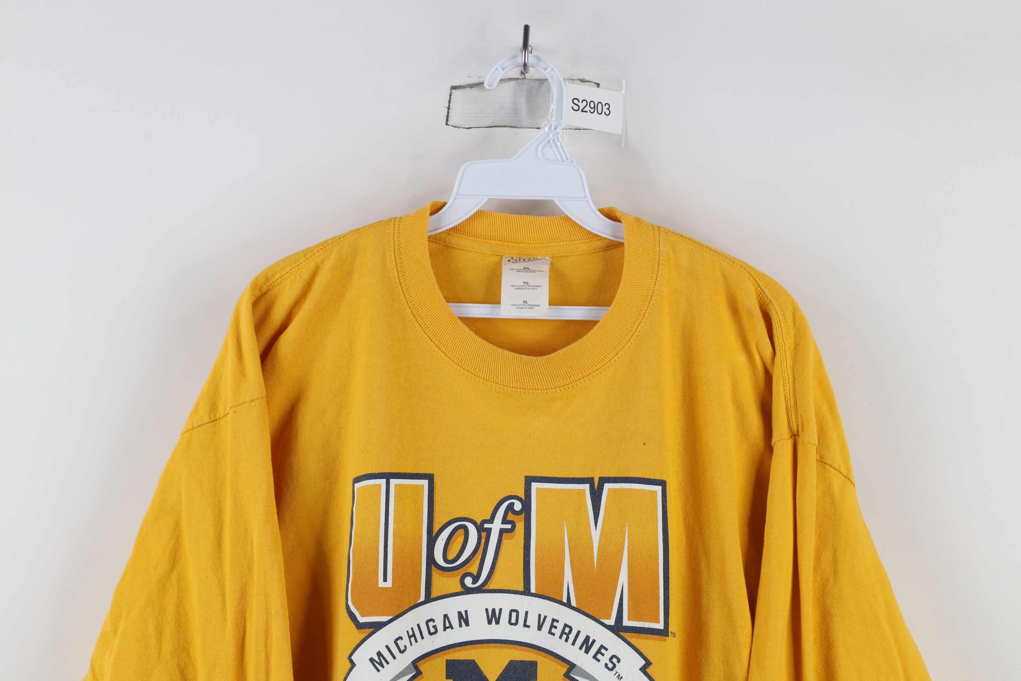 Vintage Vintage University of Michigan Long Sleeve T-Shirt Cotton Size US XL / EU 56 / 4 - 2 Thumbnail