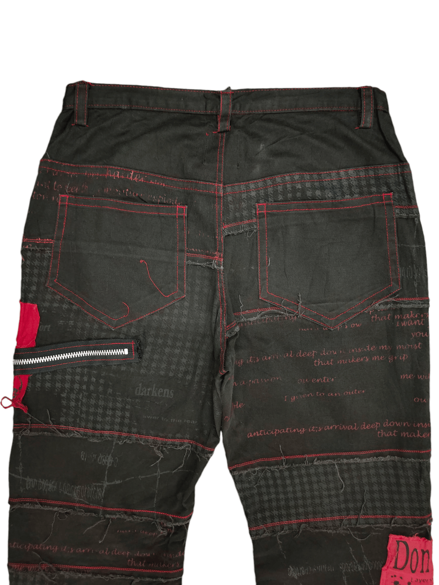 Seditionaries Vintage Y2k H.Anarchy Punk Poem Parches Zipper Hagi Pants Size US 28 / EU 44 - 12 Thumbnail