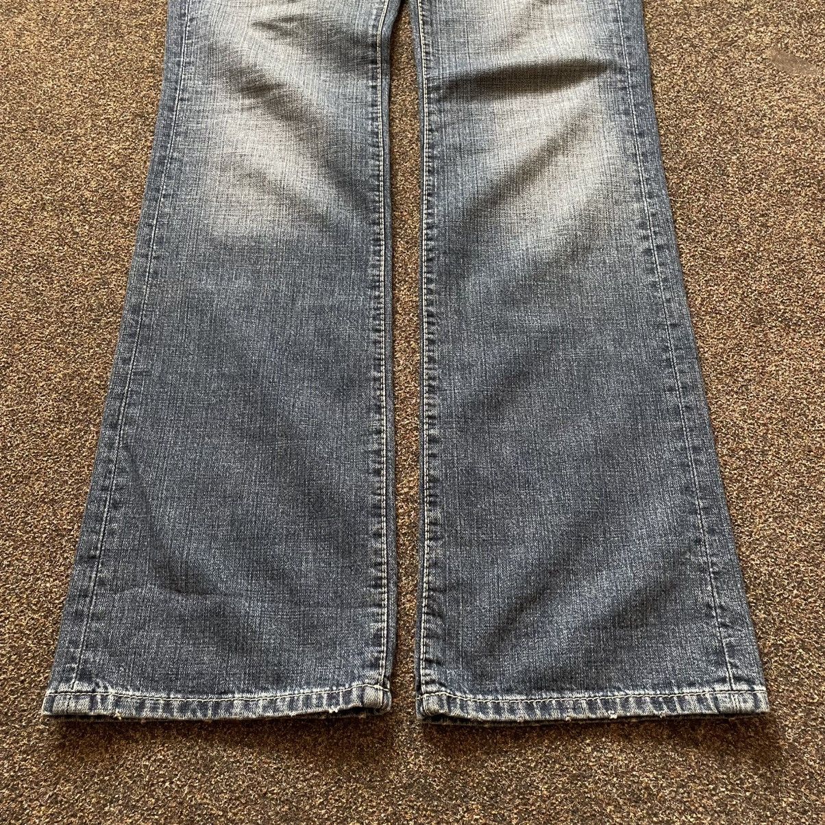 Vintage Vintage 90s Y2K Baggy Flared Jeans Distressed Skate Logo 33 Size 33" - 4 Thumbnail