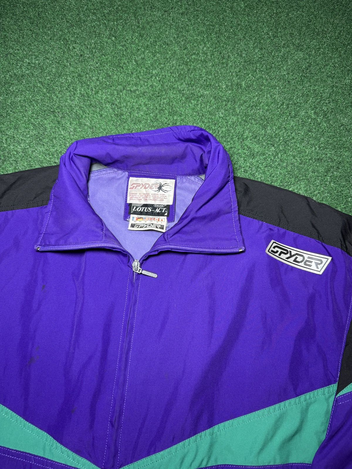 Spyder Vintage Spyder Lotus Act 90s Purple Med Windbreaker Jacket Size US M / EU 48-50 / 2 - 2 Thumbnail