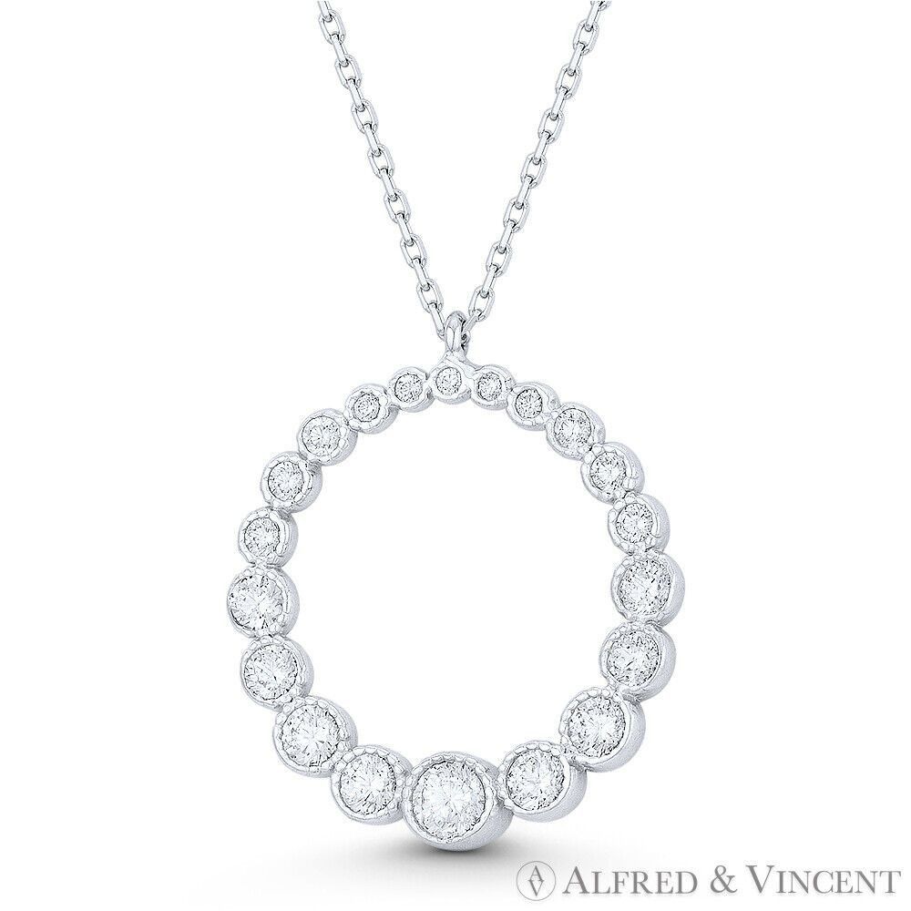 Other Eternity Circle Love Forever CZ Crystal Pendant Necklace Size ONE SIZE - 1 Preview