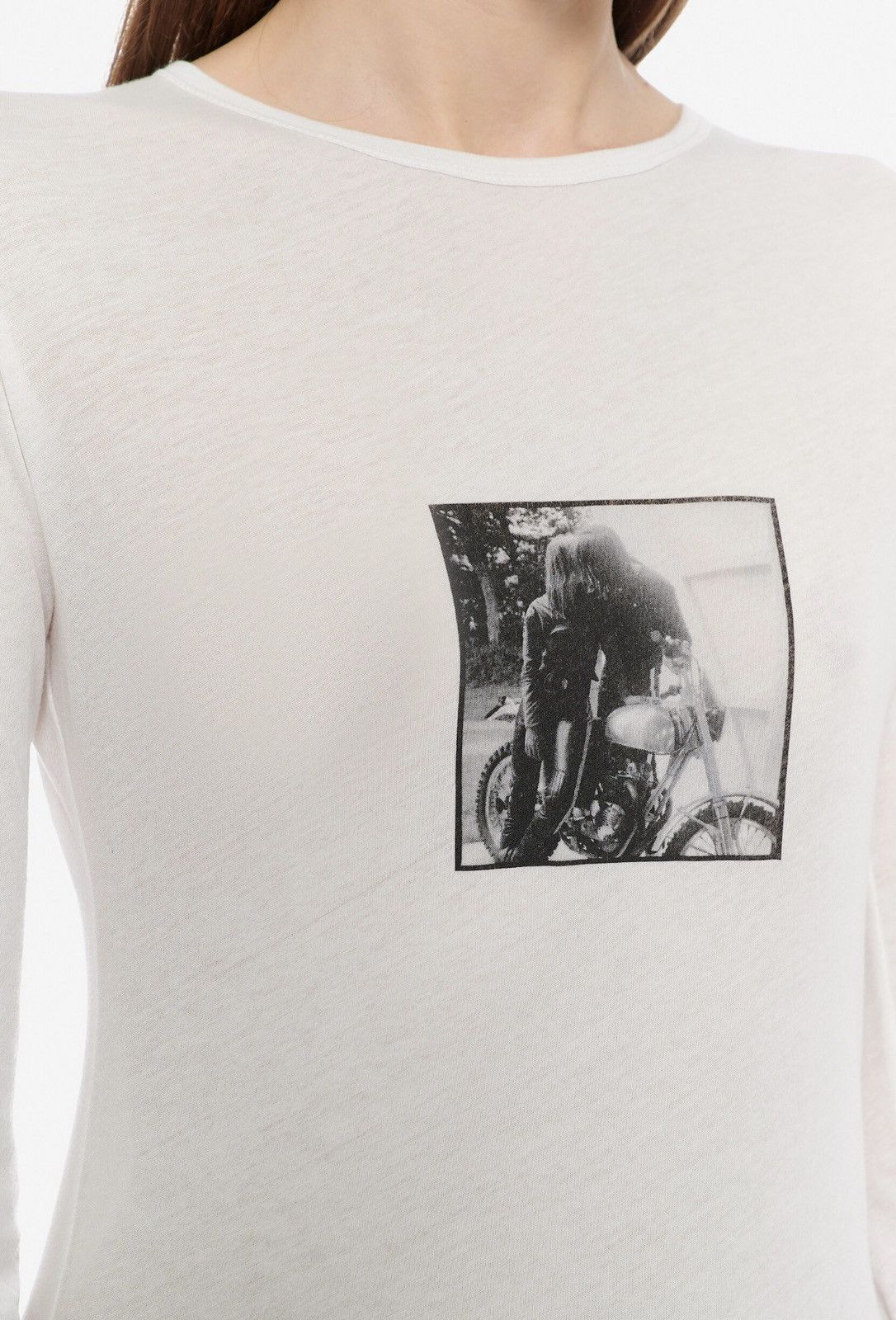 Ann Demeulemeester Ann Demeulemeester Fiene Biker Kiss Cotton Long-Sleeve Top Size S / US 4 / IT 40 - 3 Thumbnail